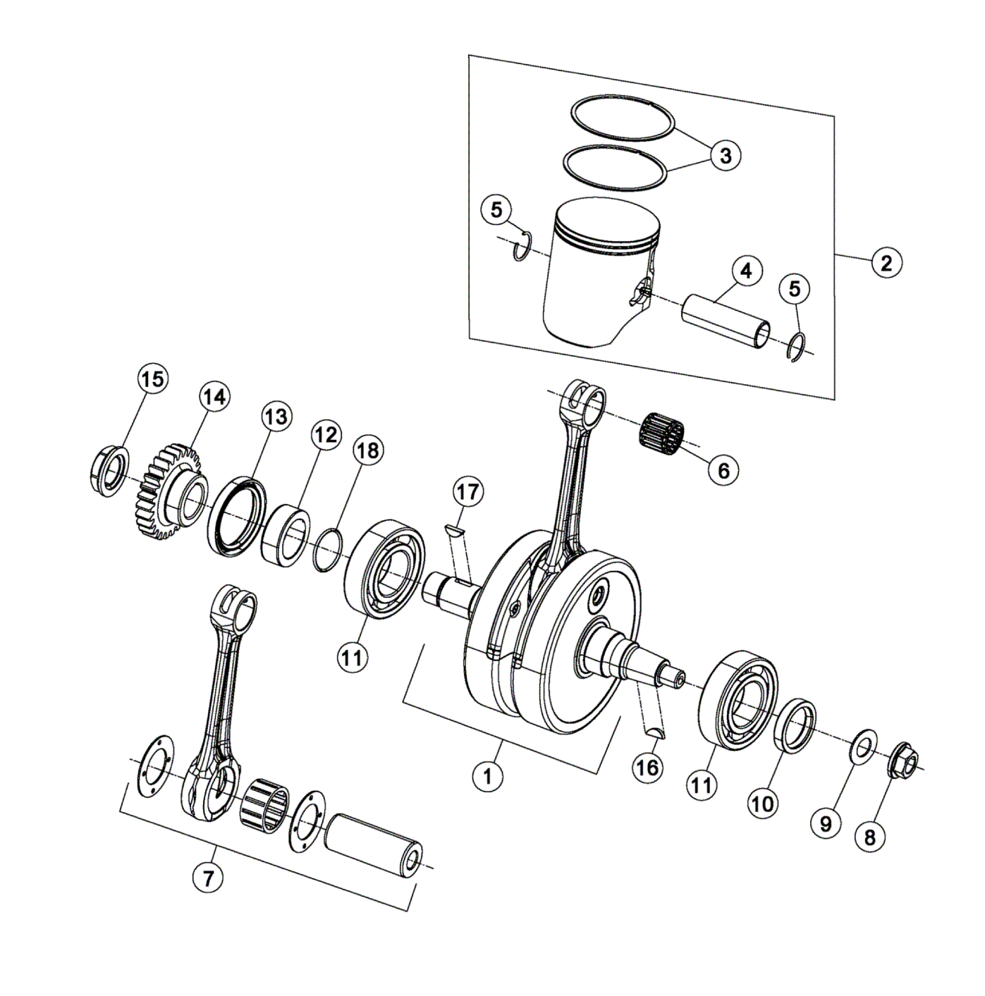 Beta OEM - CRANKSHAFT CPL. 250/300RR Beta OEM - CRANKSHAFT CPL. 250/300RR