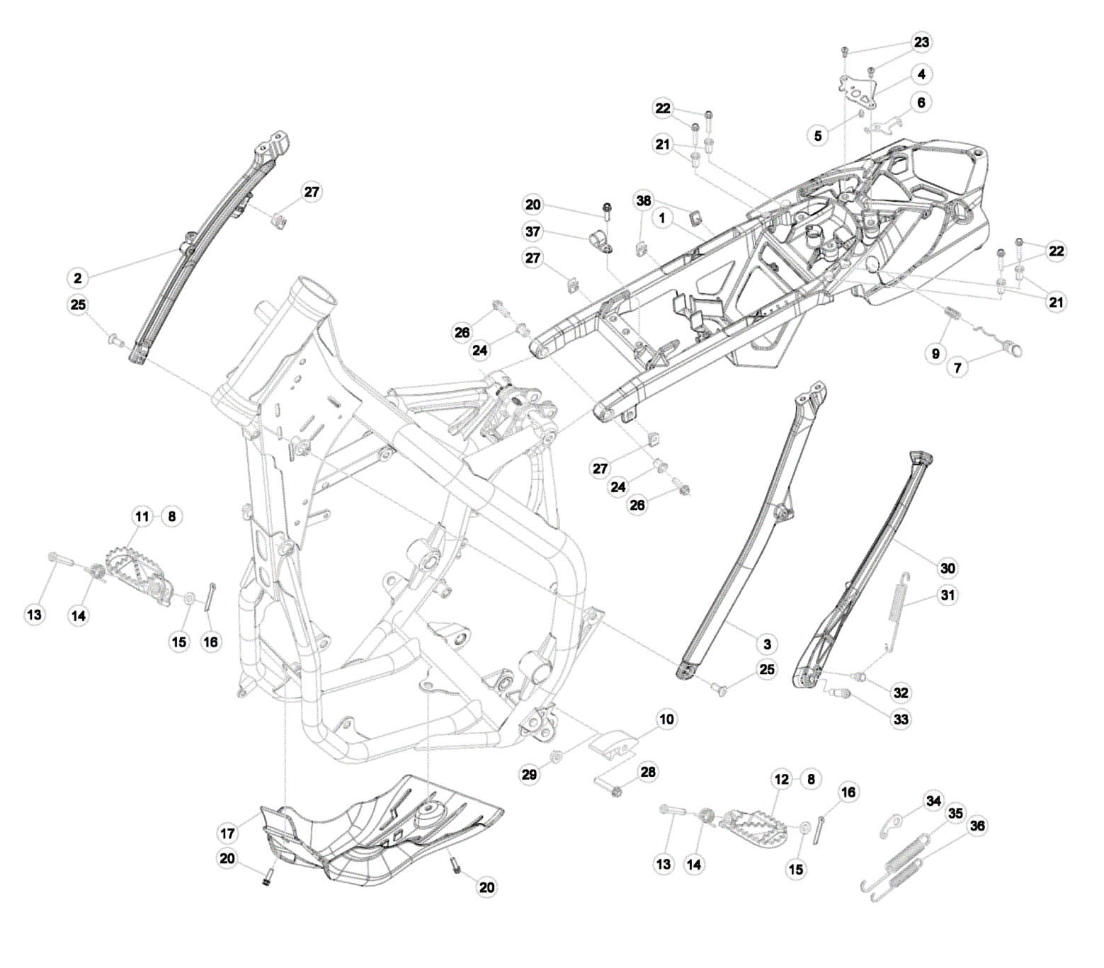 SUBFRAME - FOOTRESTS