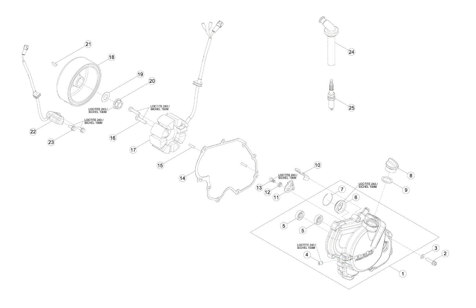 ALTERNATOR - ENGINE COVER