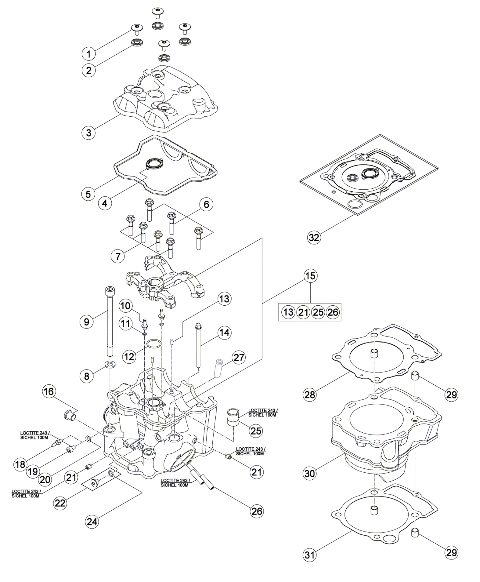 Beta OEM - CRANKCASE GASKET SET - 16-18 4T ALL Beta OEM - CRANKCASE GASKET SET - 16-18 4T ALL