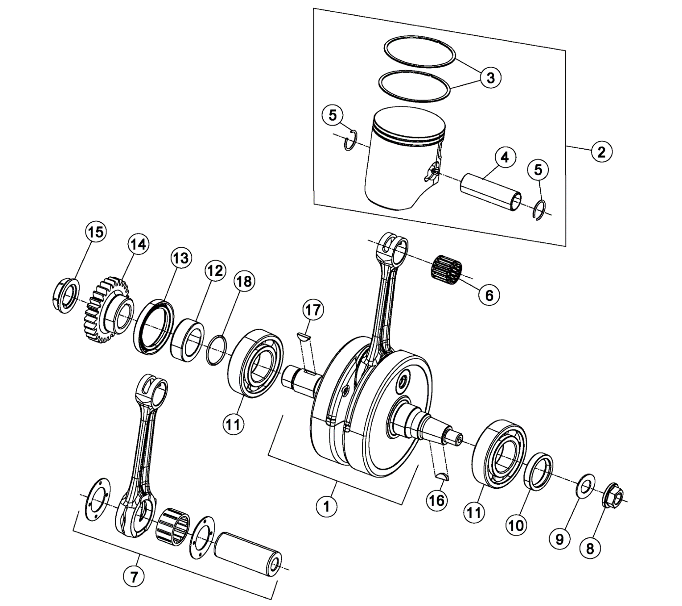 CRANKSHAFT - PISTON