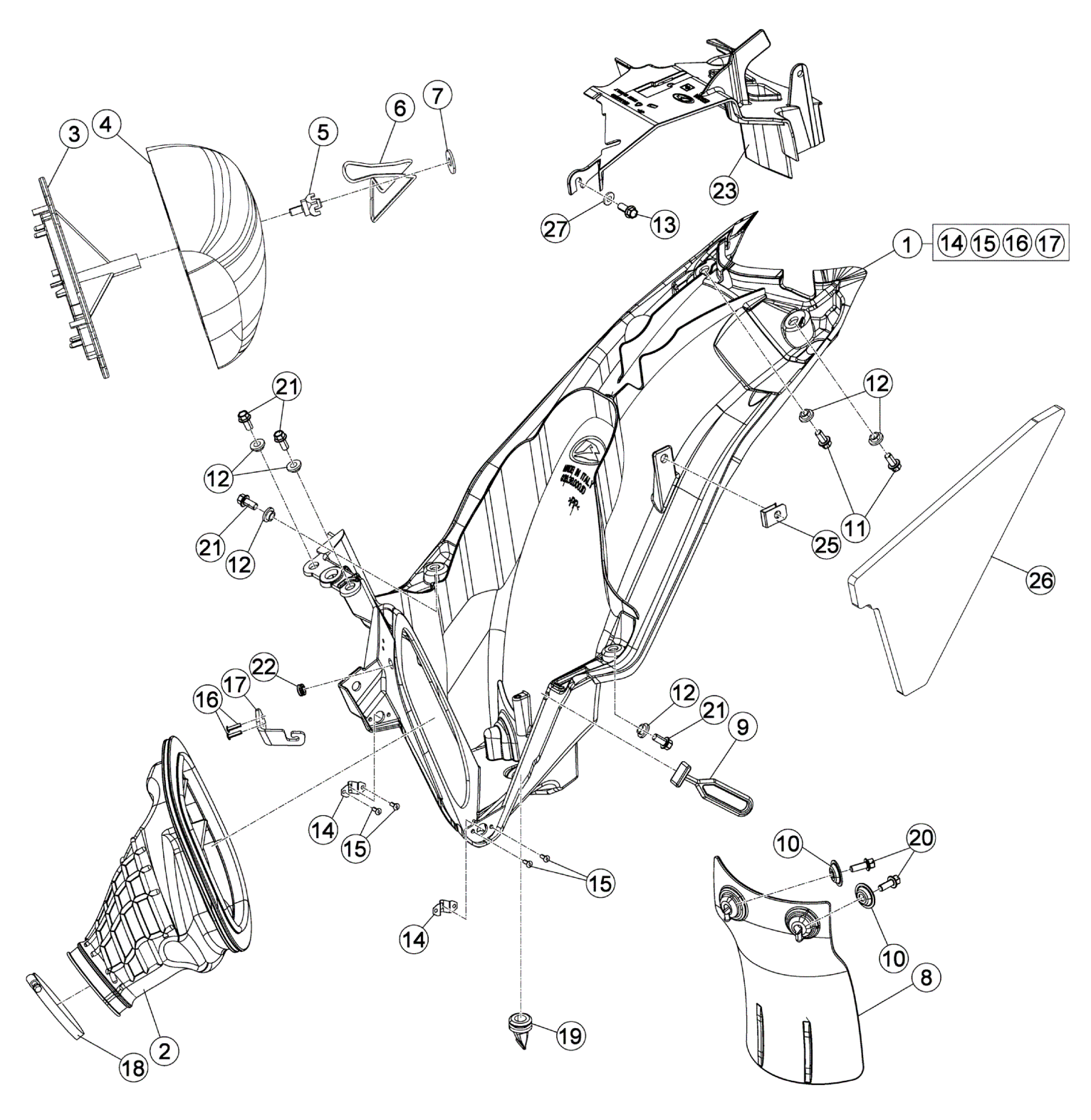AIR BOX - REAR FENDER