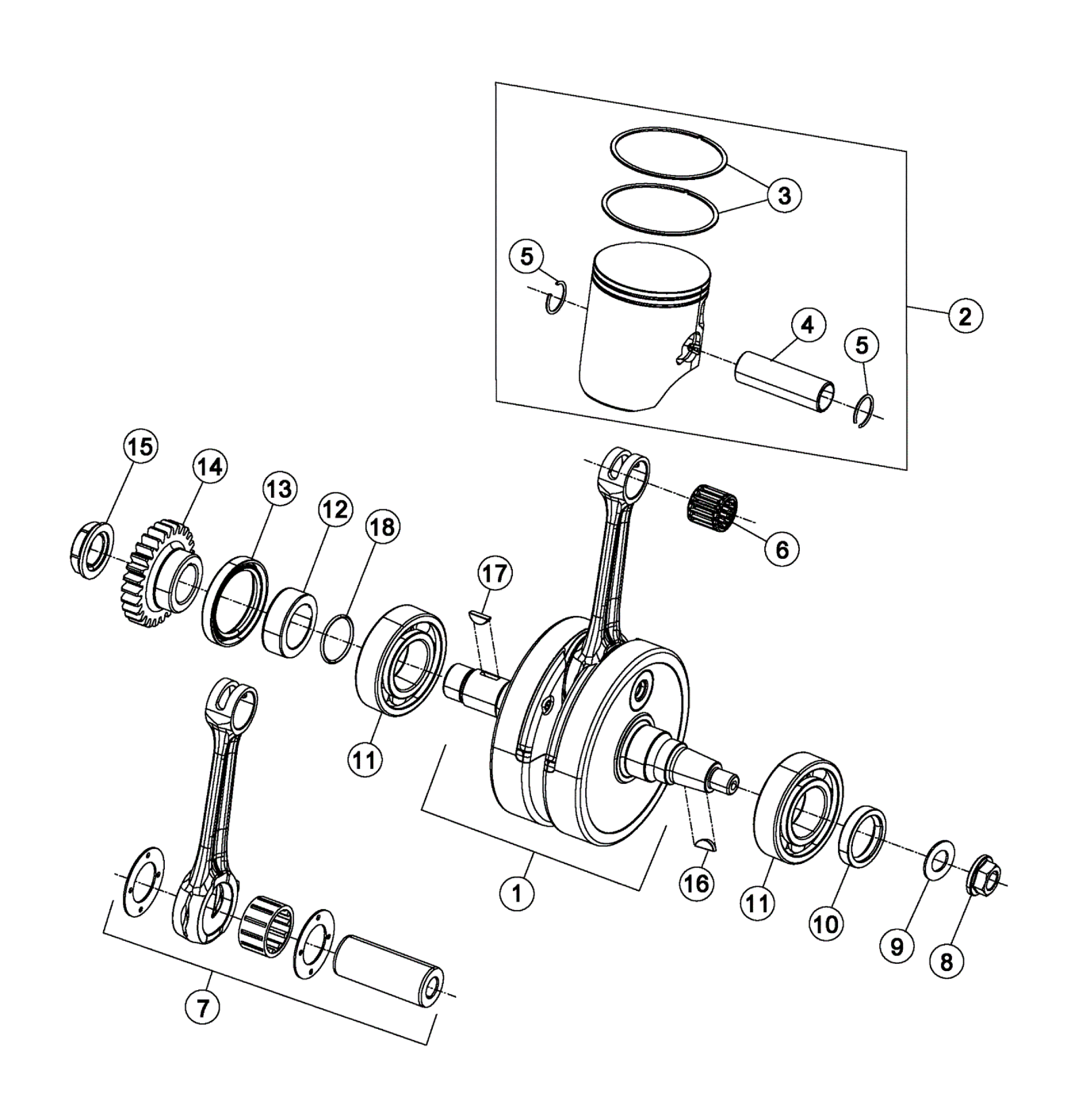 CRANKSHAFT - PISTON