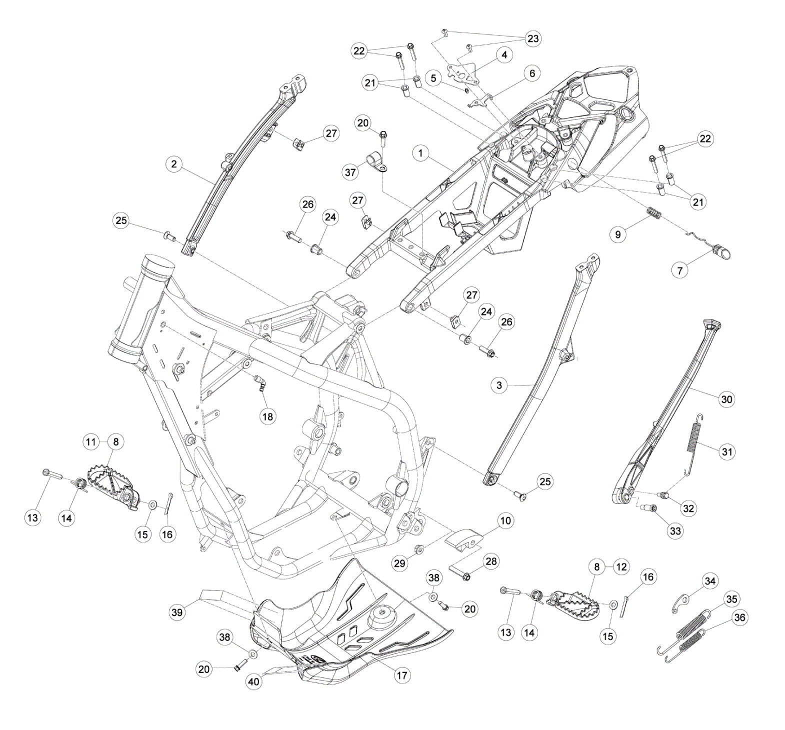 SUBFRAME - FOOTRESTS