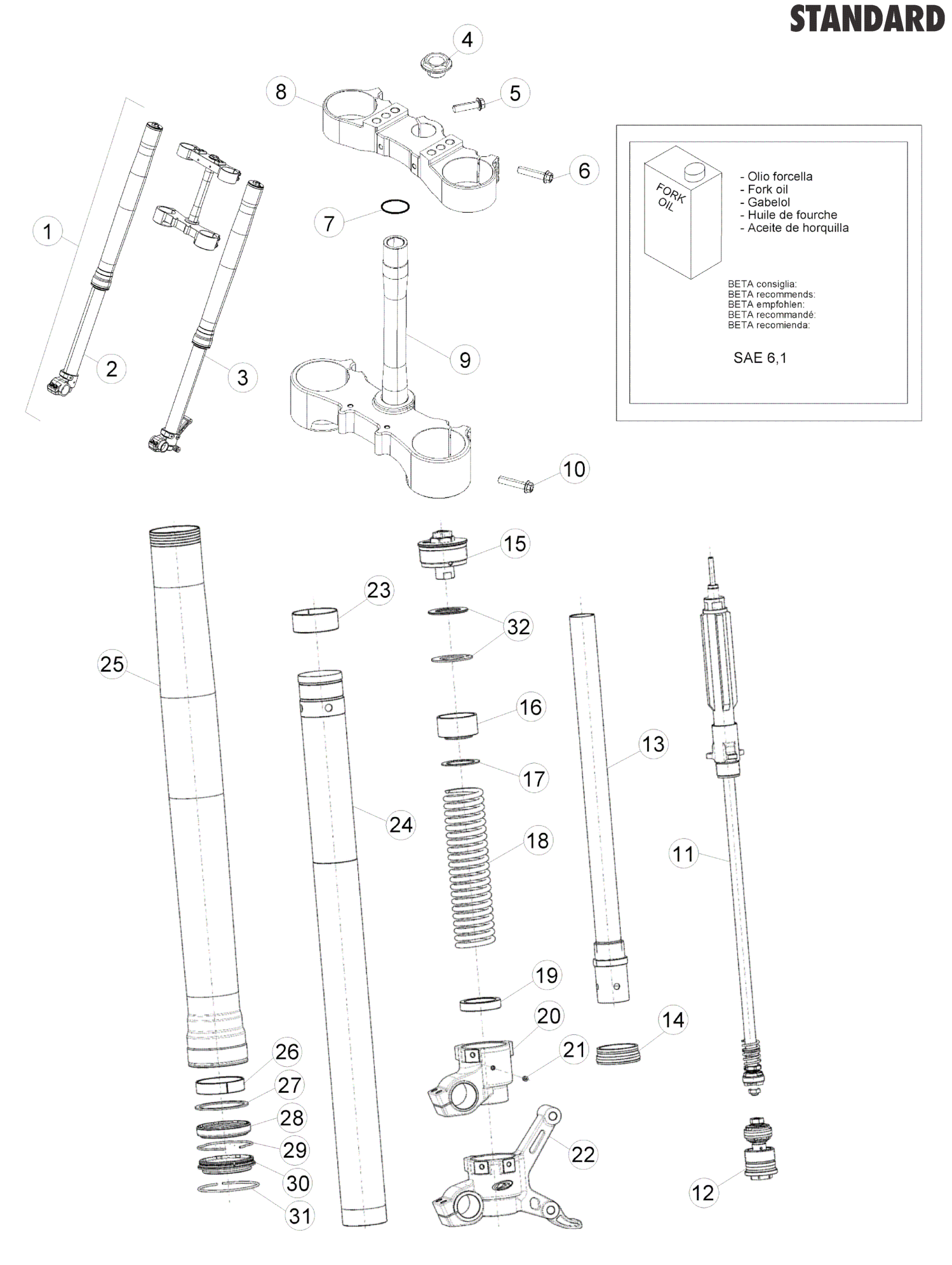 FRONT FORK (STD)