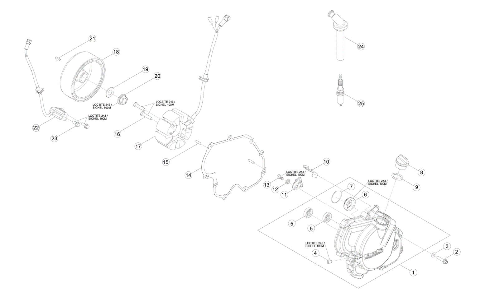 ALTERNATOR - ENGINE COVER