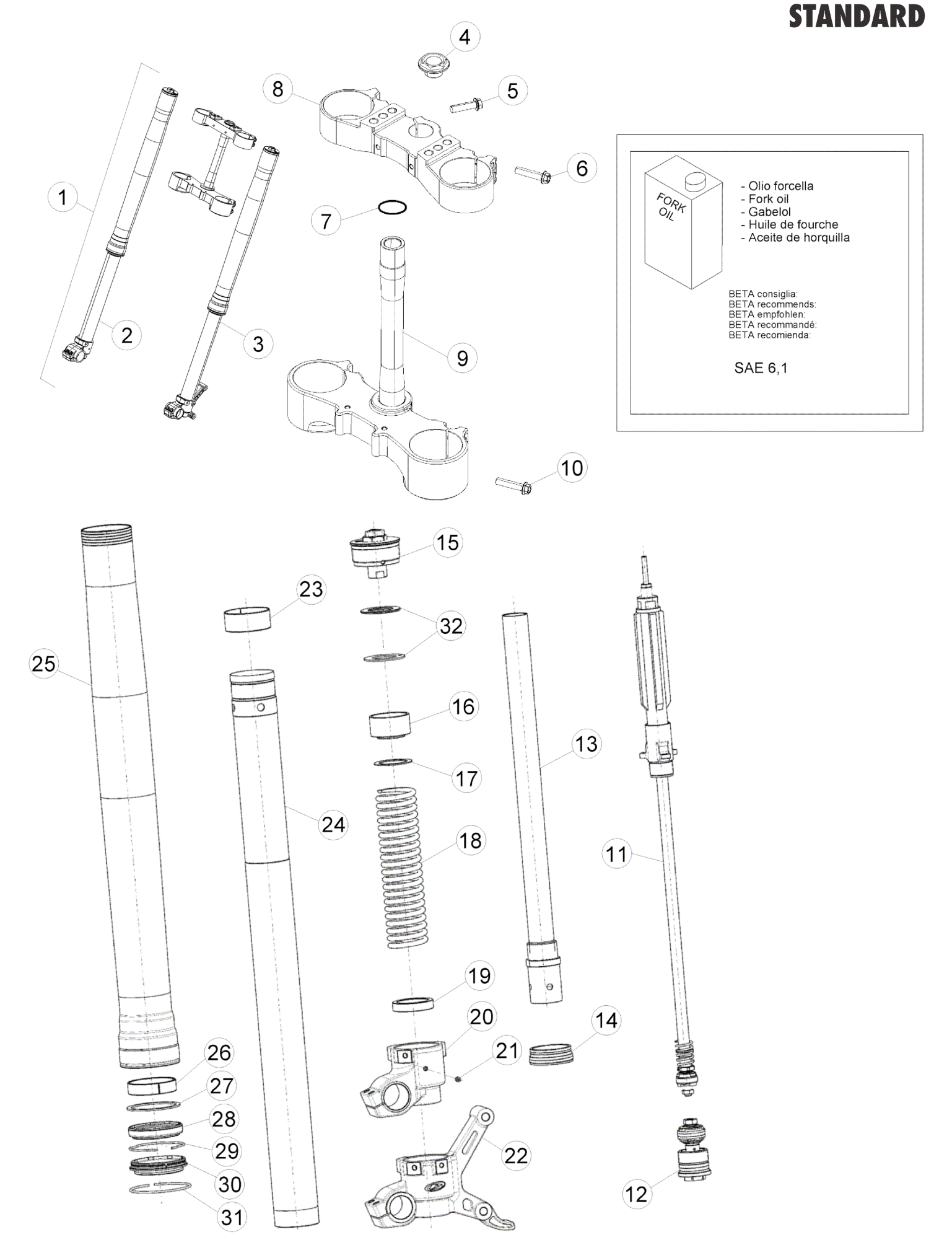 FRONT FORK (STD)