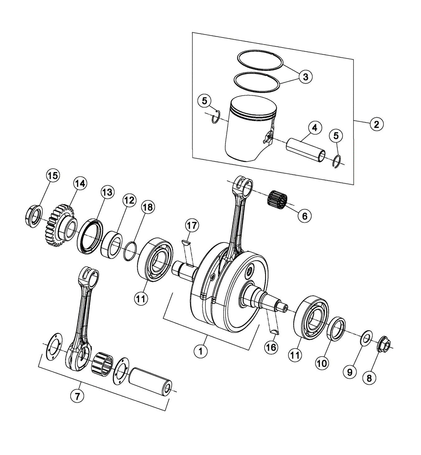 CRANKSHAFT - PISTON