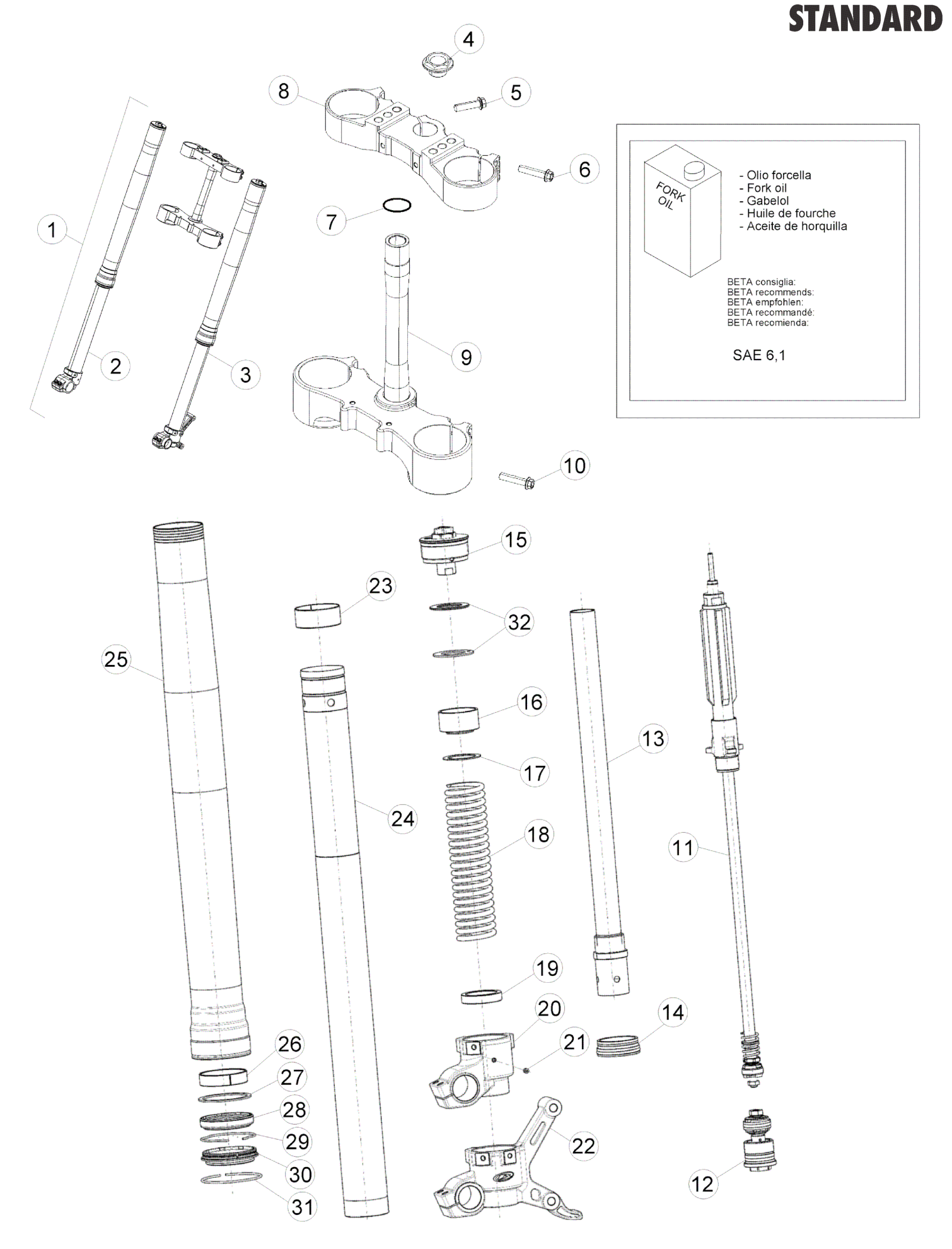 FRONT FORK (STD)