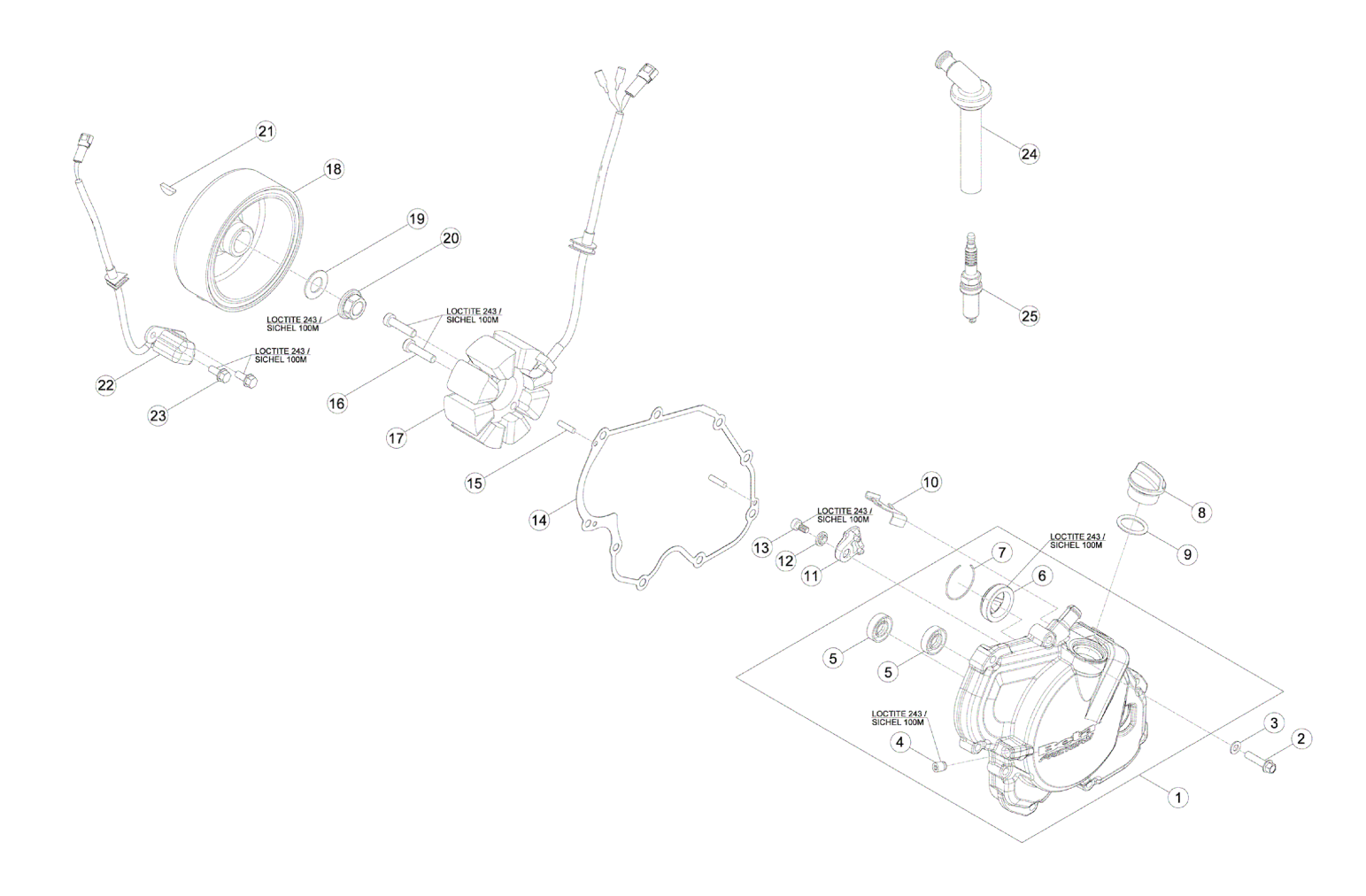 ALTERNATOR - ENGINE COVER