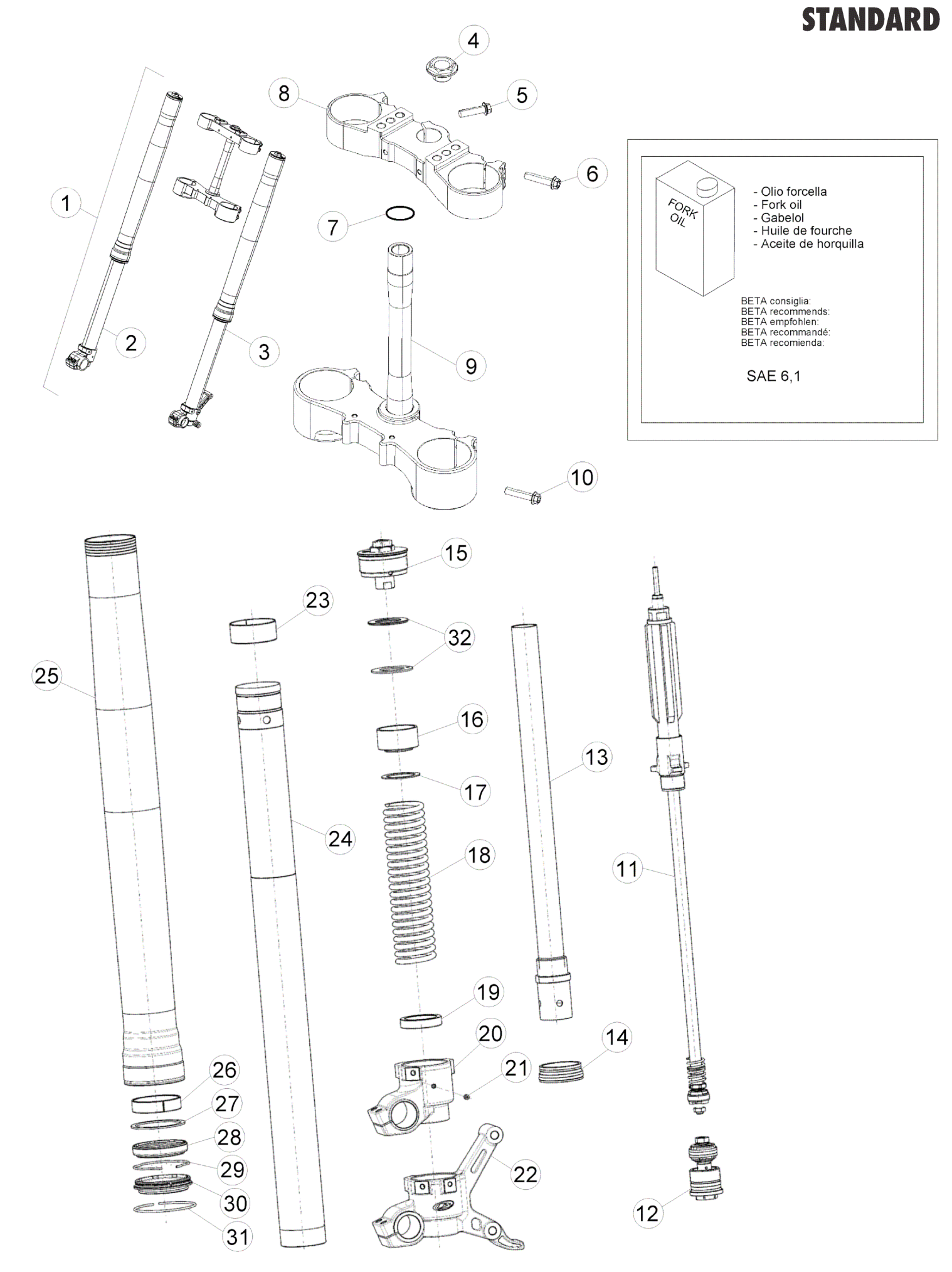 FRONT FORK (STD)