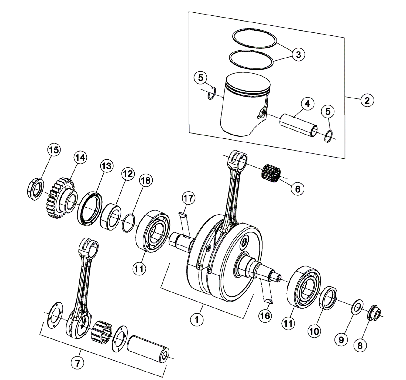 CRANKSHAFT - PISTON