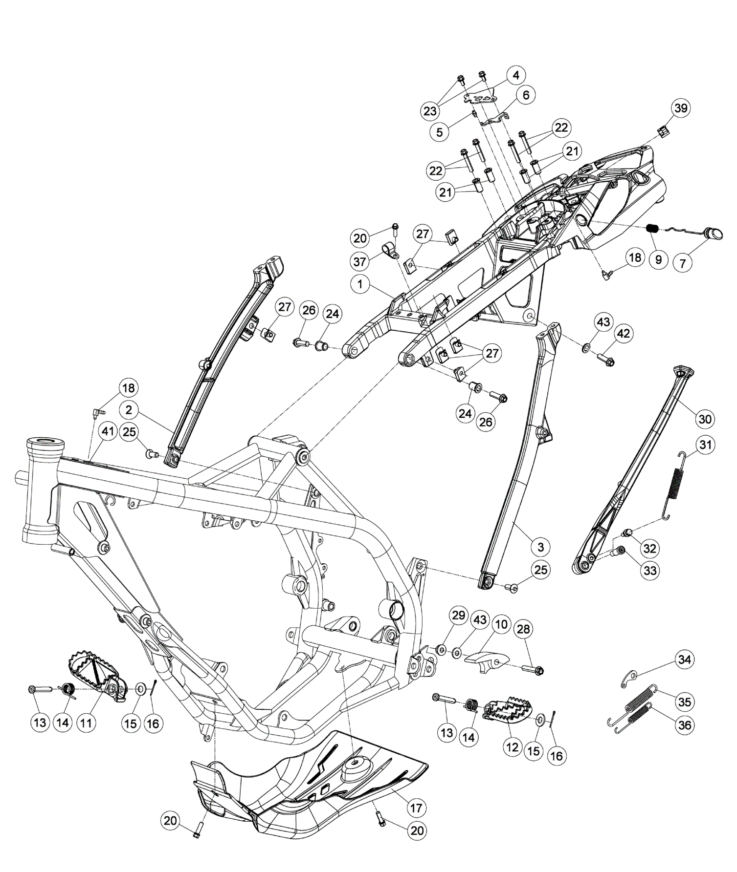 SUBFRAME - FOOTRESTS