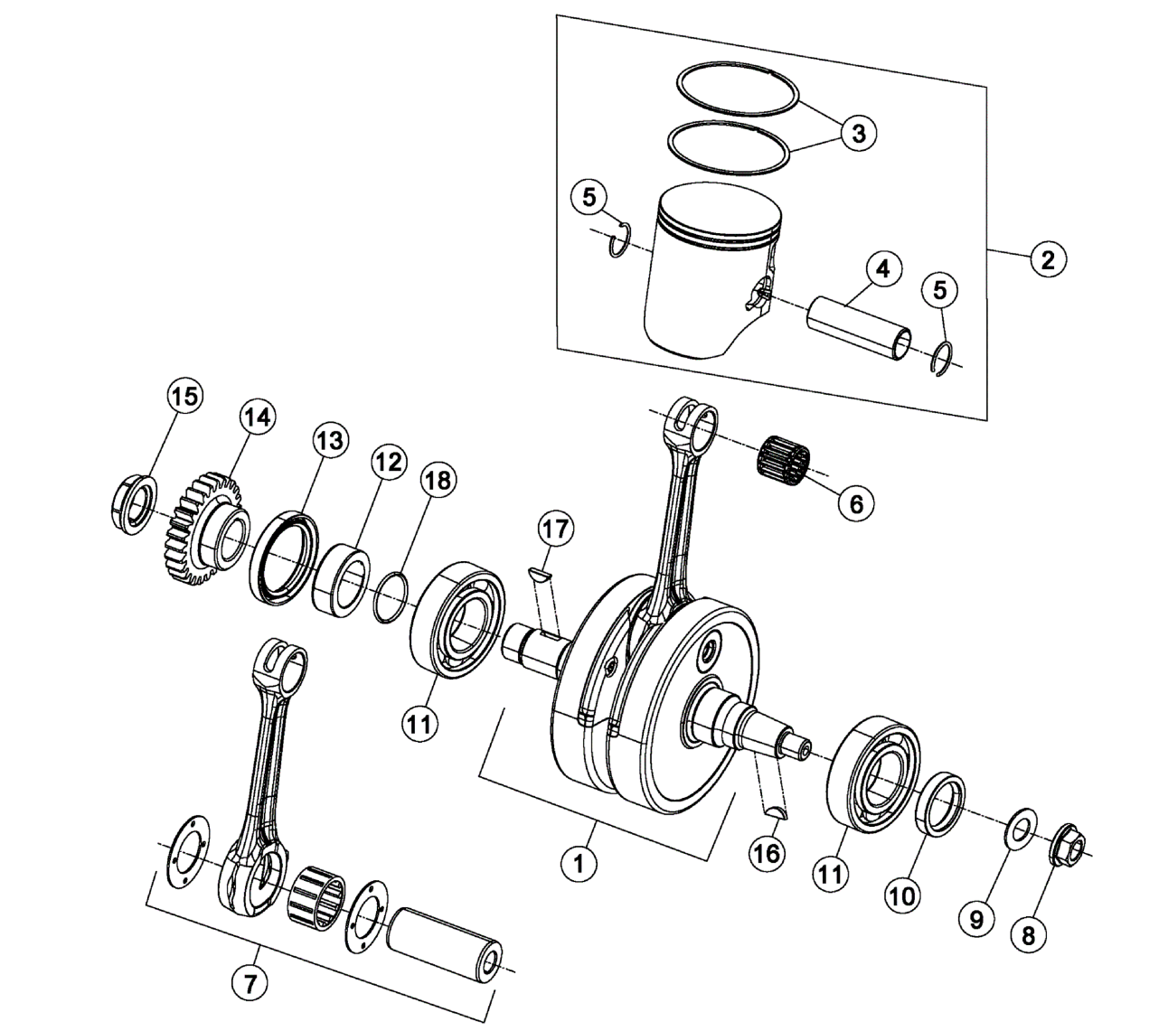 CRANKSHAFT - PISTON