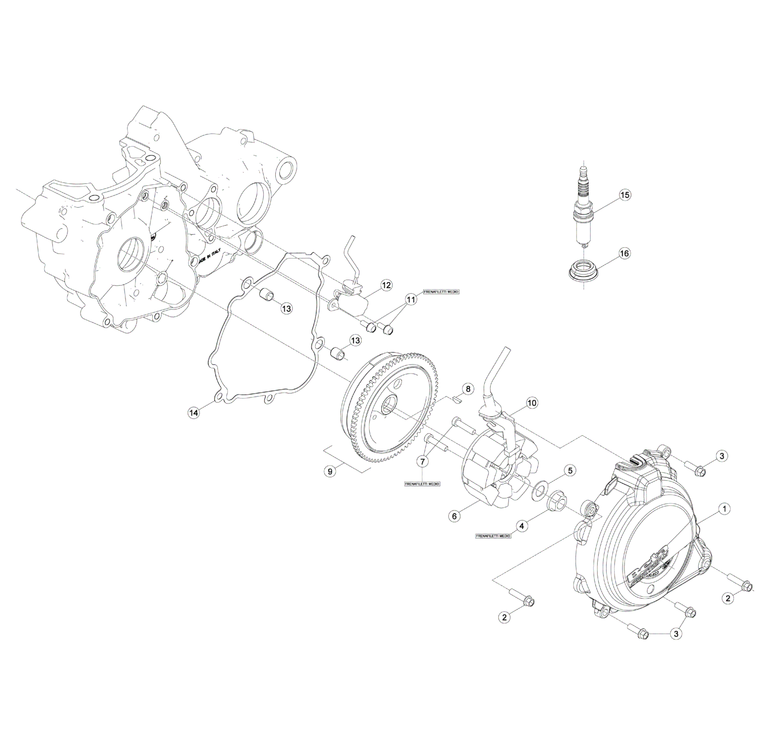 ALTERNATOR - ENGINE COVER