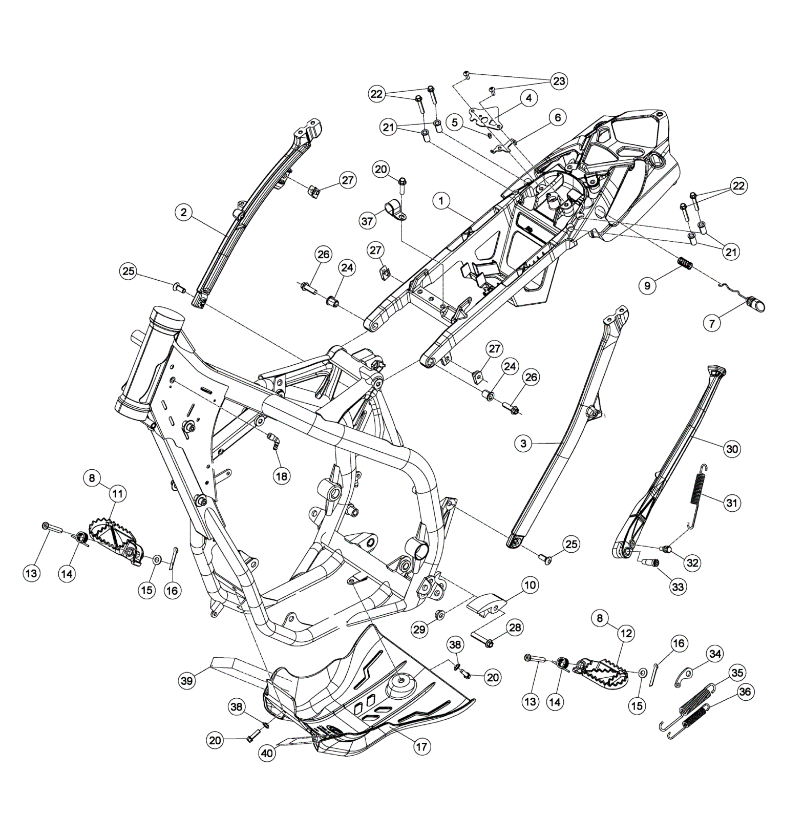 SUBFRAME - FOOTRESTS