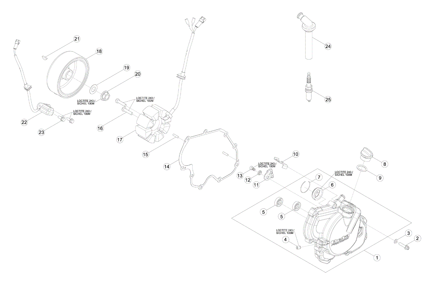 ALTERNATOR - ENGINE COVER