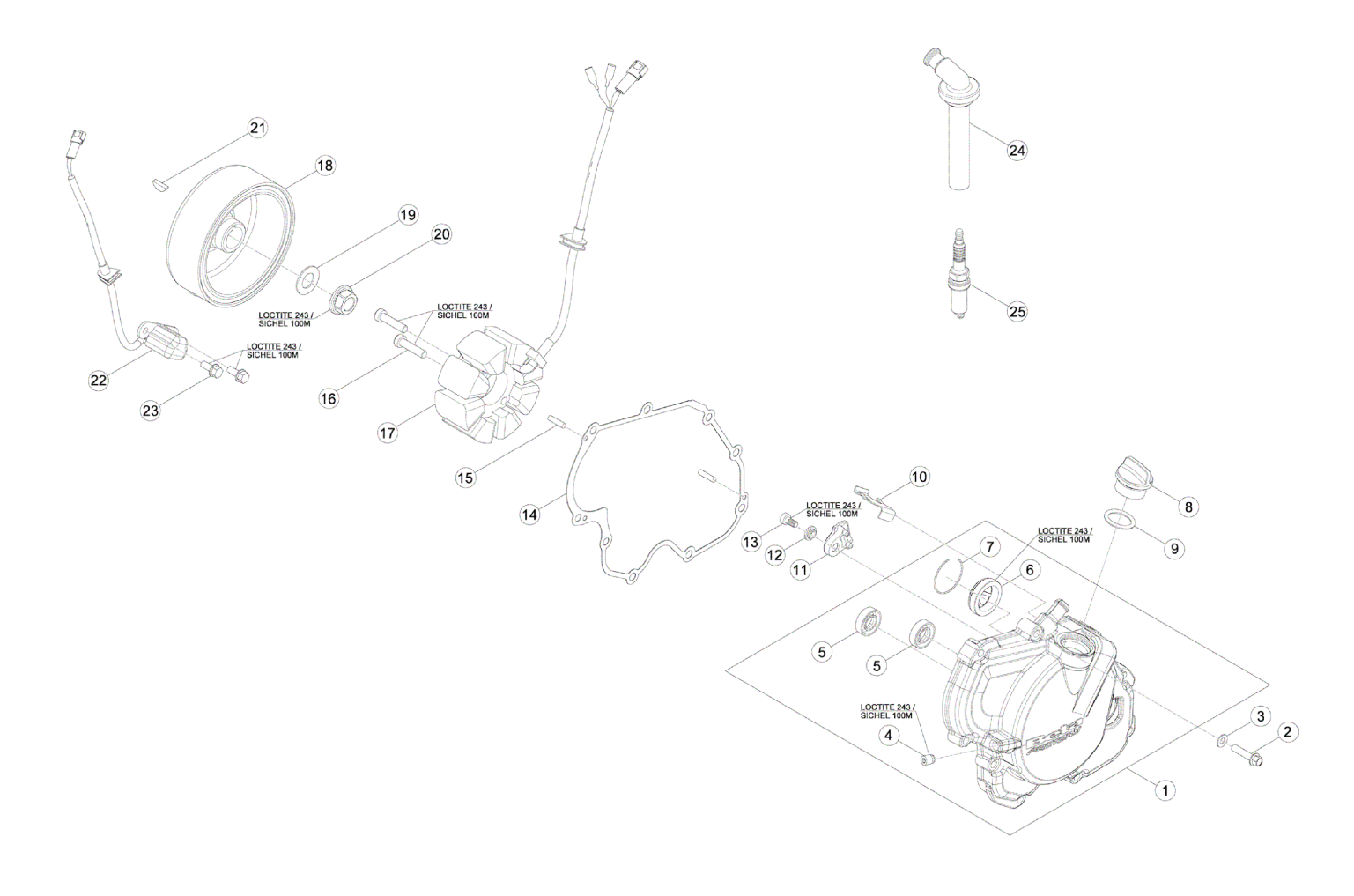 ALTERNATOR - ENGINE COVER