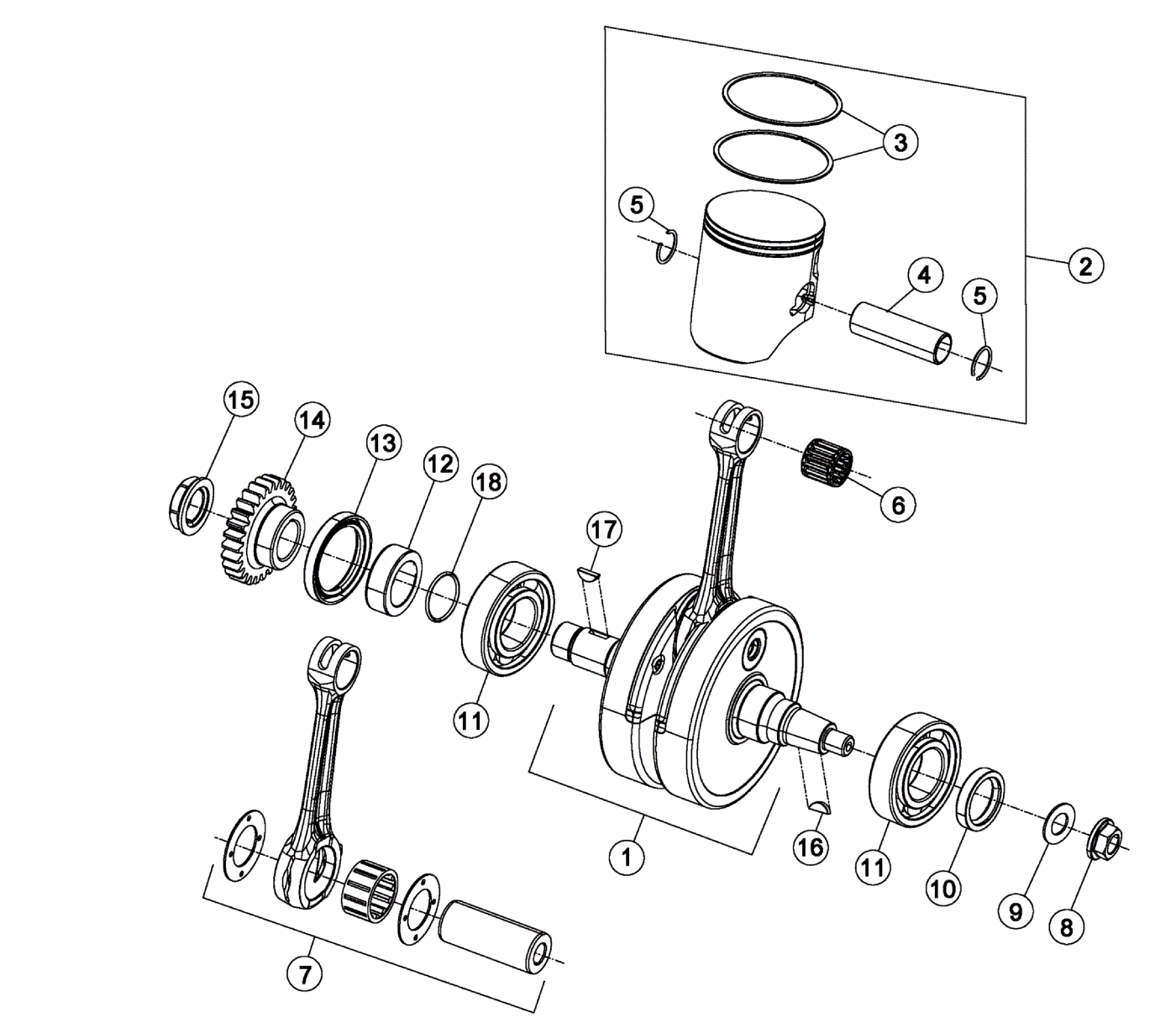 CRANKSHAFT - PISTON