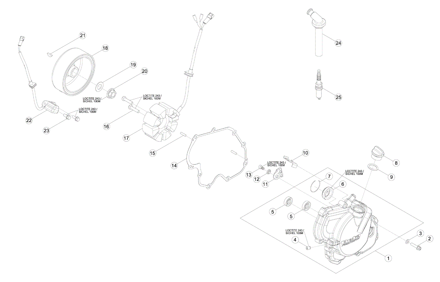 ALTERNATOR - ENGINE COVER