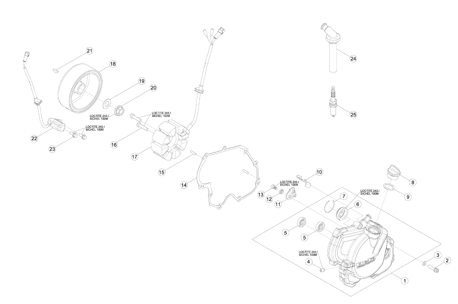 ALTERNATOR - ENGINE COVER
