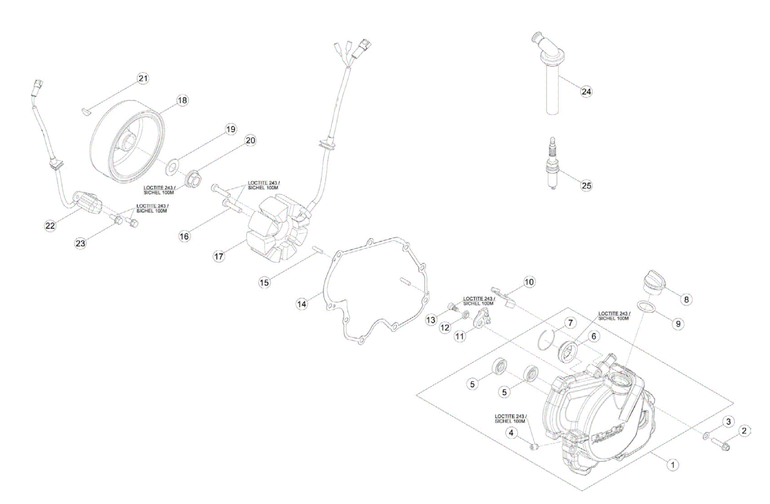 ALTERNATOR - ENGINE COVER