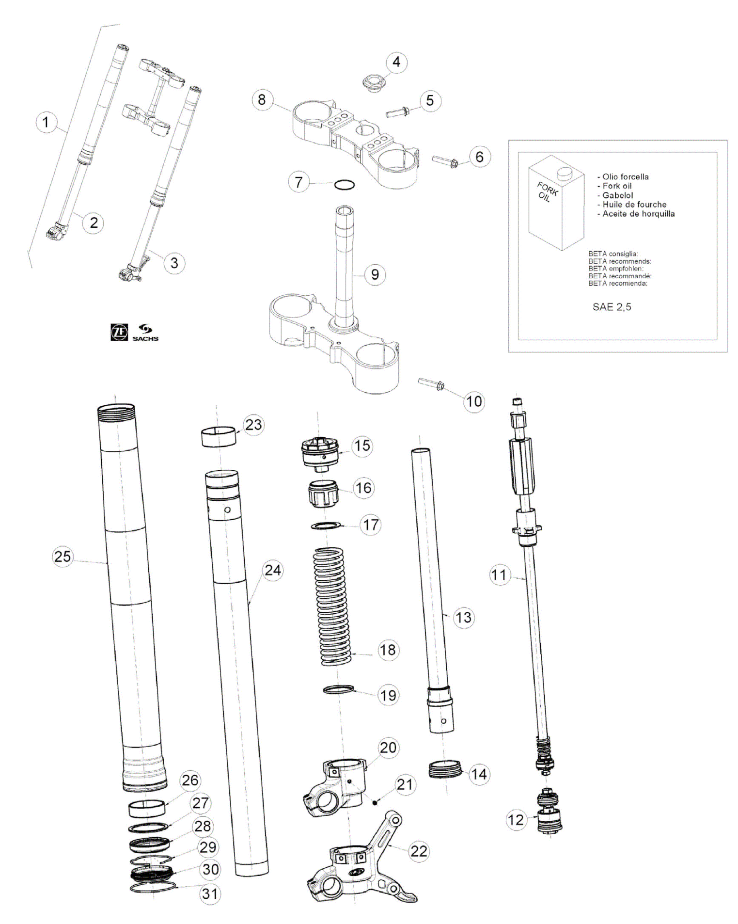 FRONT FORK (STD)