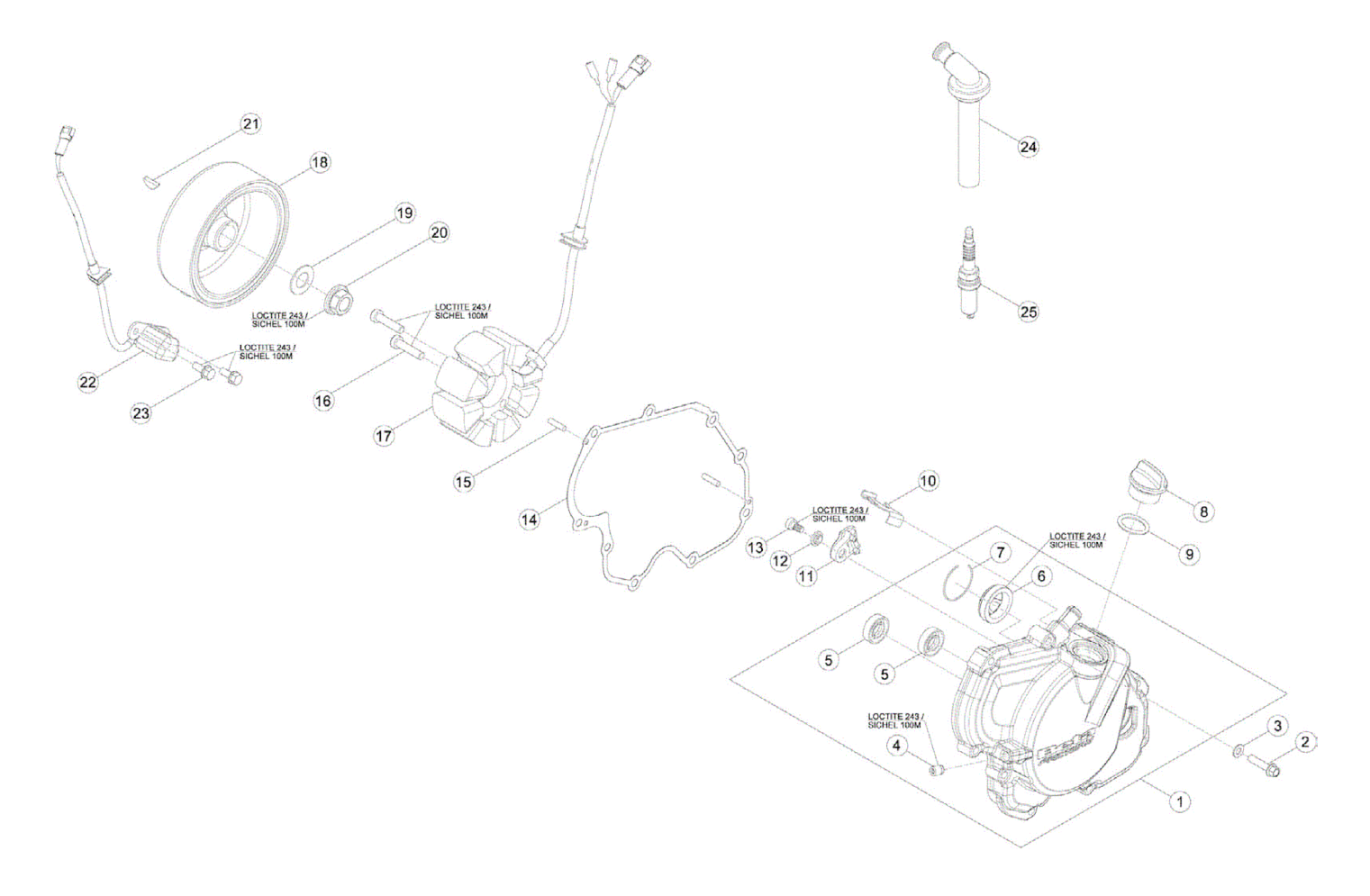 ALTERNATOR - ENGINE COVER