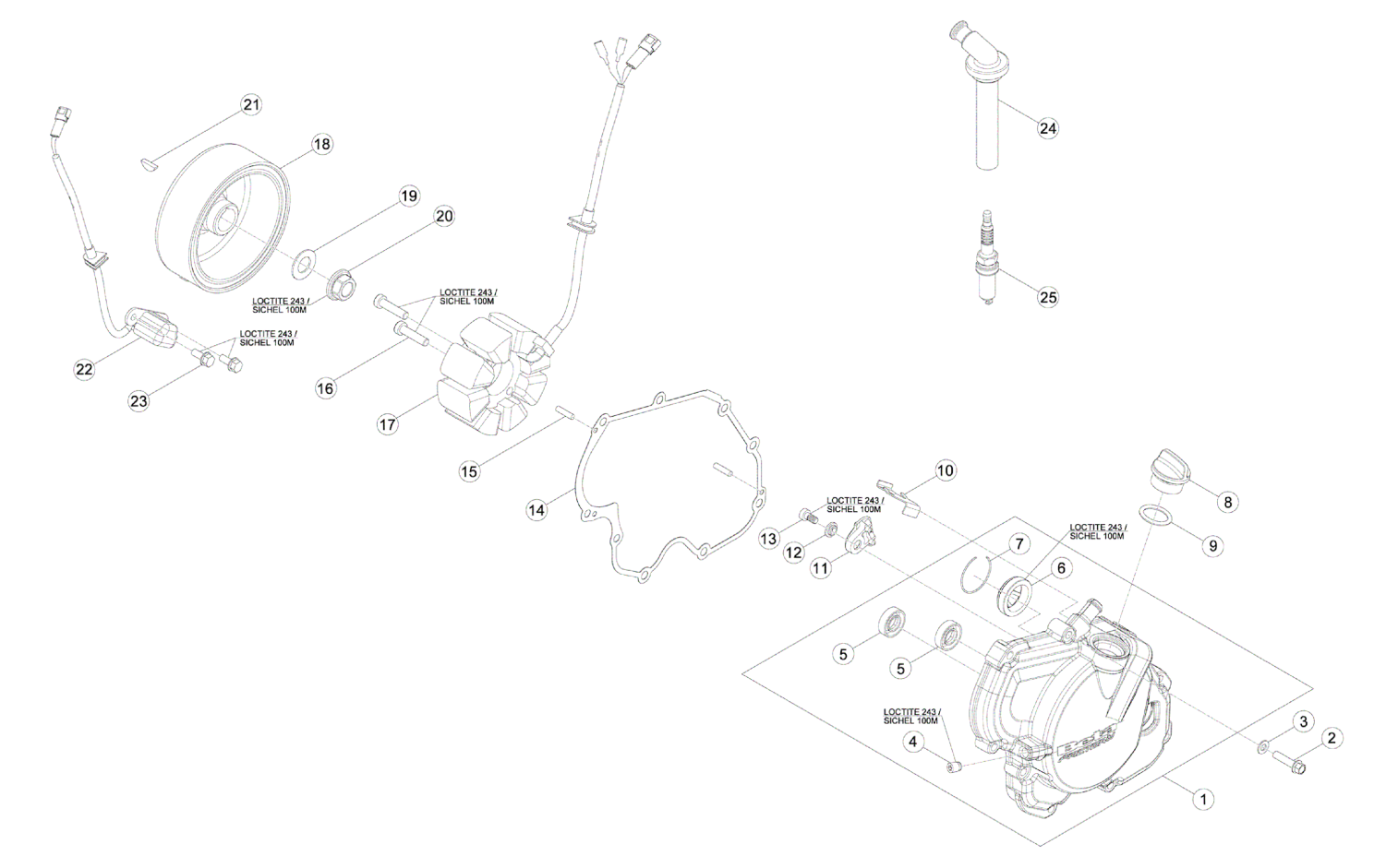 ALTERNATOR - ENGINE COVER