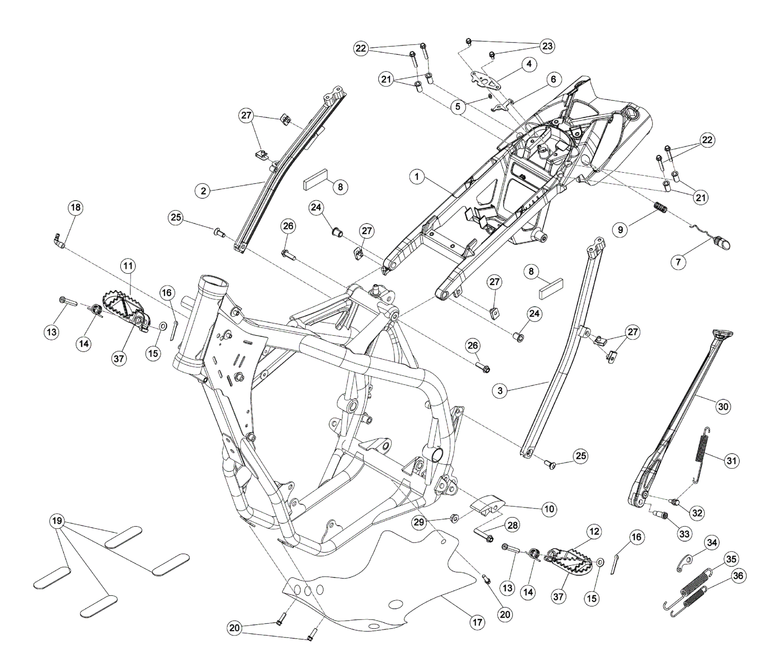 SUBFRAME - FOOTRESTS