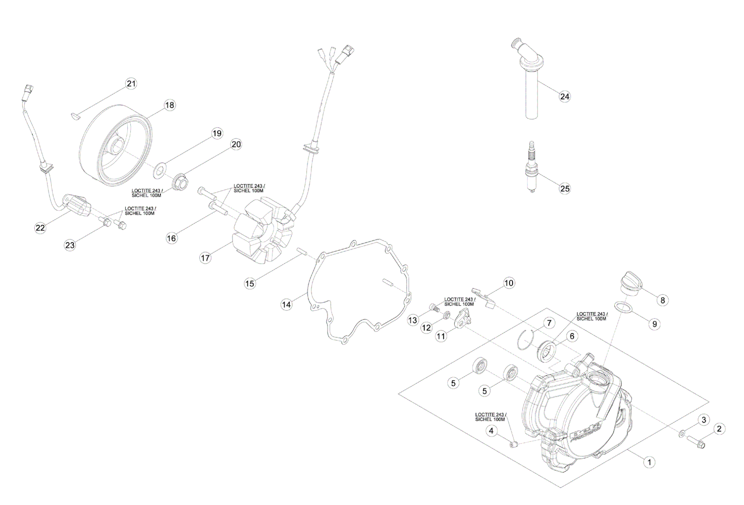 ALTERNATOR - ENGINE COVER