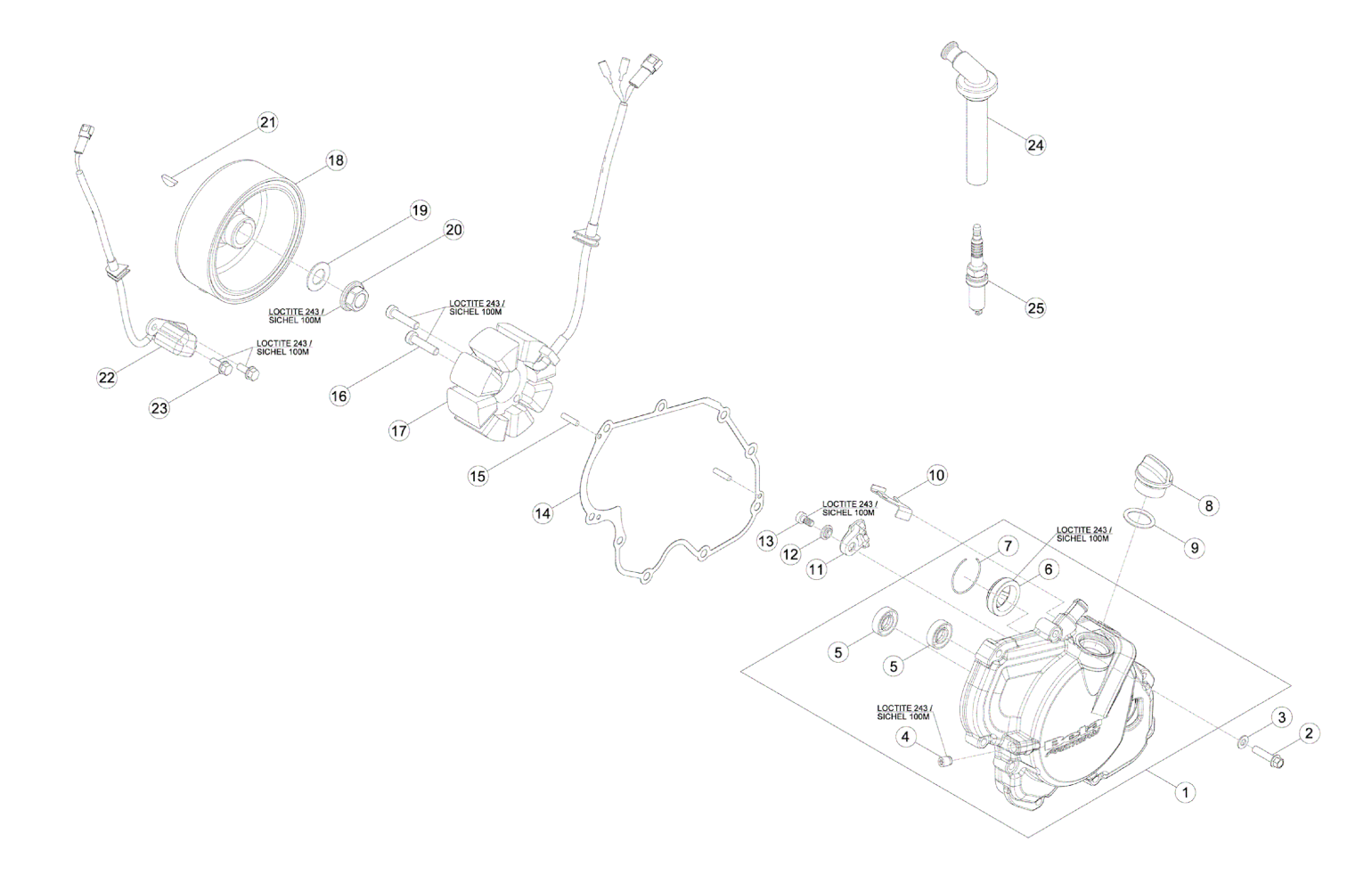 ALTERNATOR - ENGINE COVER