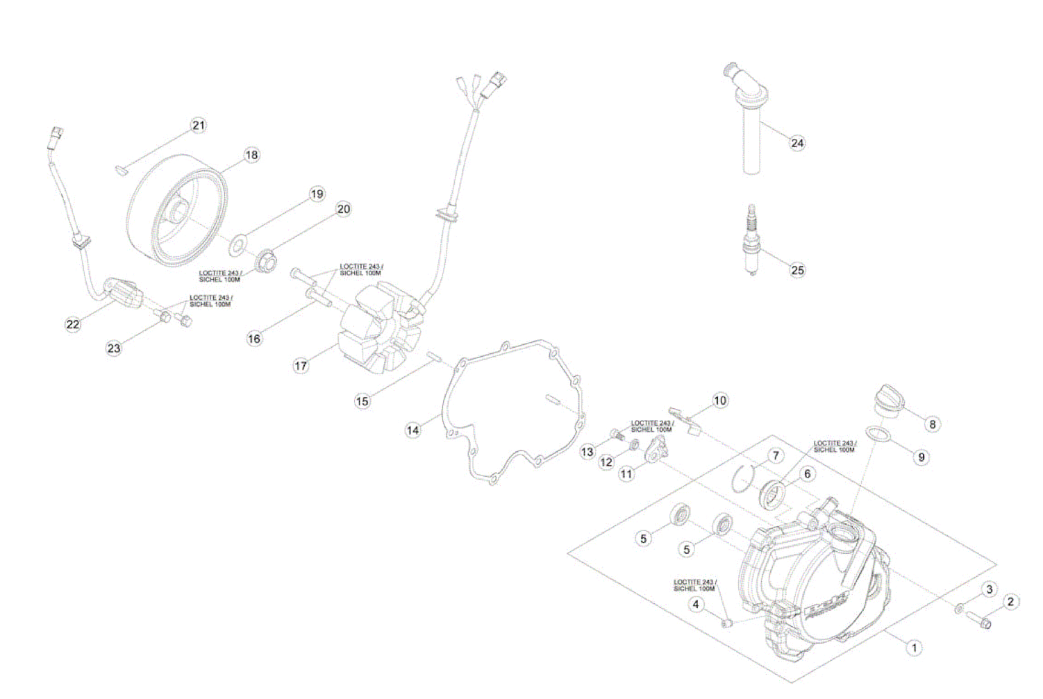 ALTERNATOR - ENGINE COVER