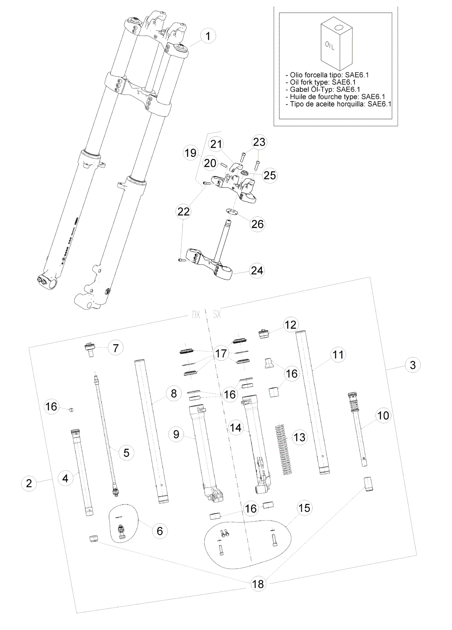 BETA OEM - EVO FORK PLATE PIN BETA OEM - EVO FORK PLATE PIN