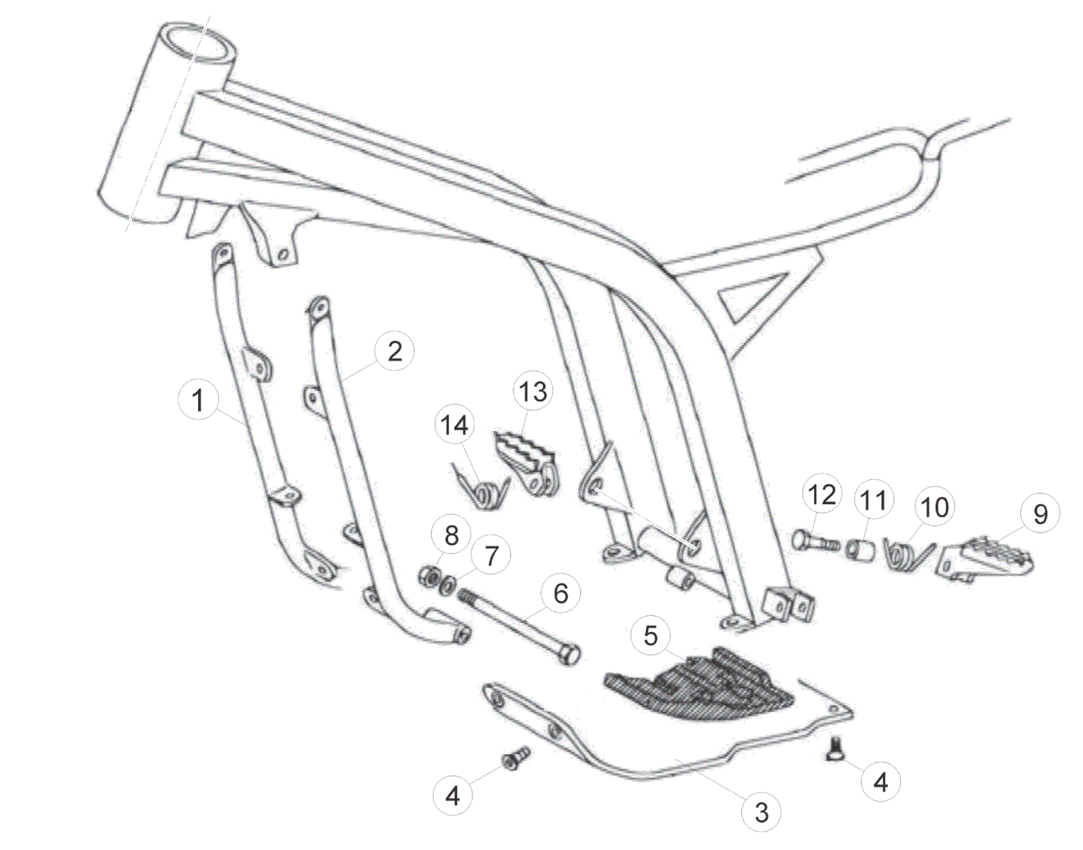 FRAMEPARTS - FOOTRESTS