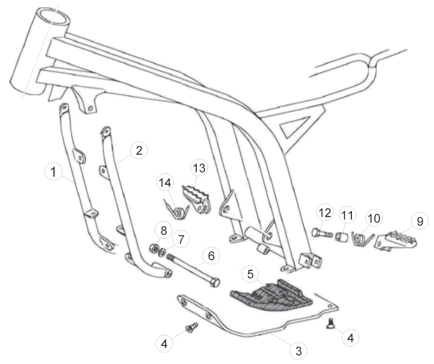 FRAMEPARTS - FOOTRESTS