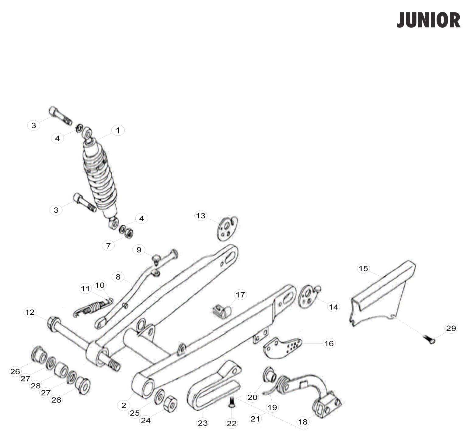 REAR SWING ARM (JUNIOR)