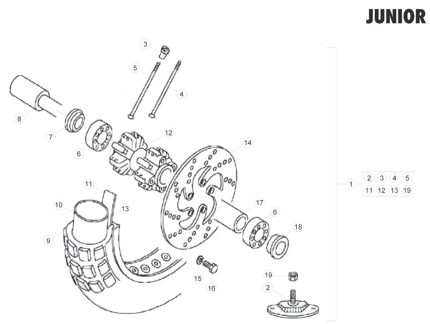 FRONT WHEEL (JUNIOR)