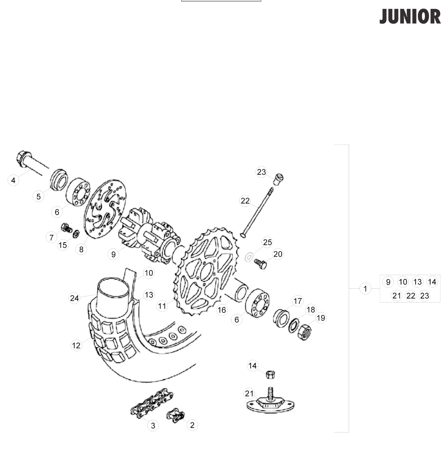 REAR WHEEL (JUNIOR)