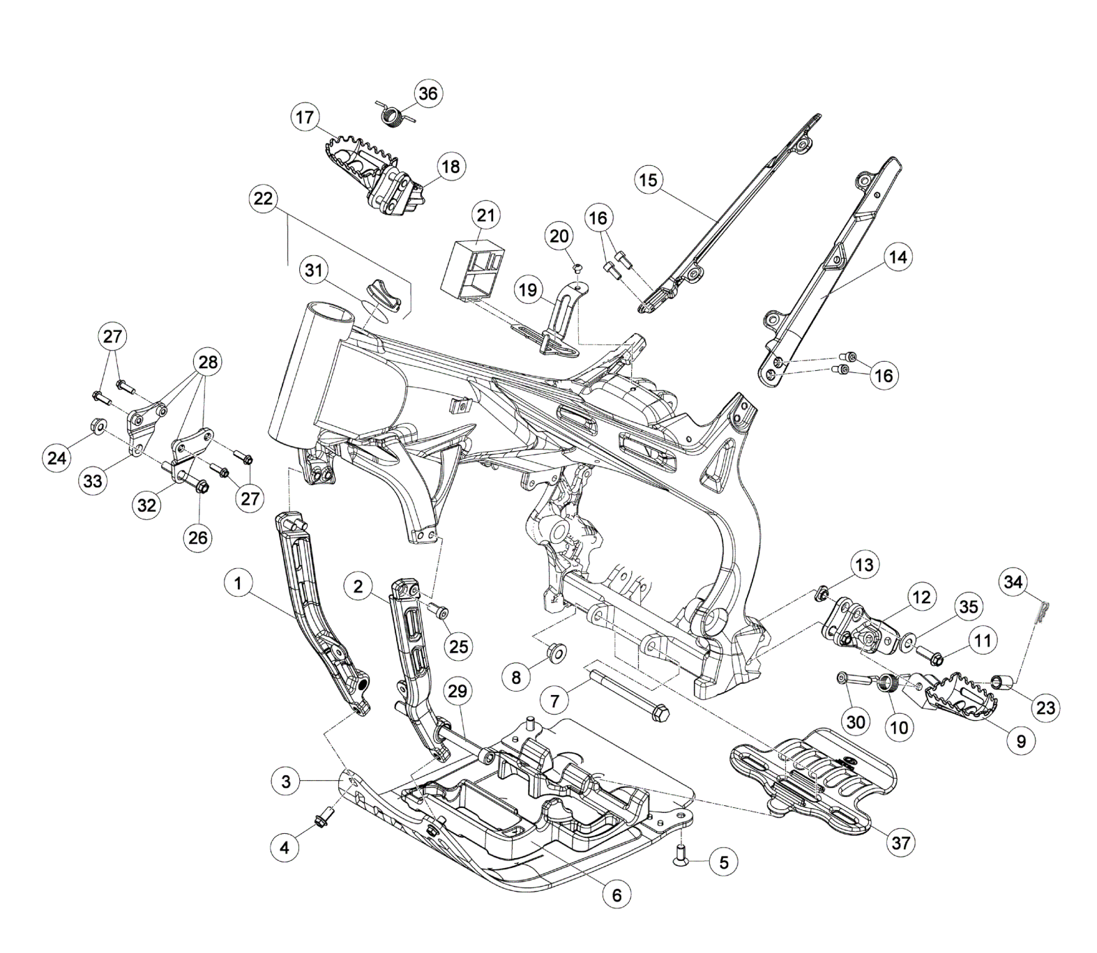 SUBFRAME - FOOTRESTS