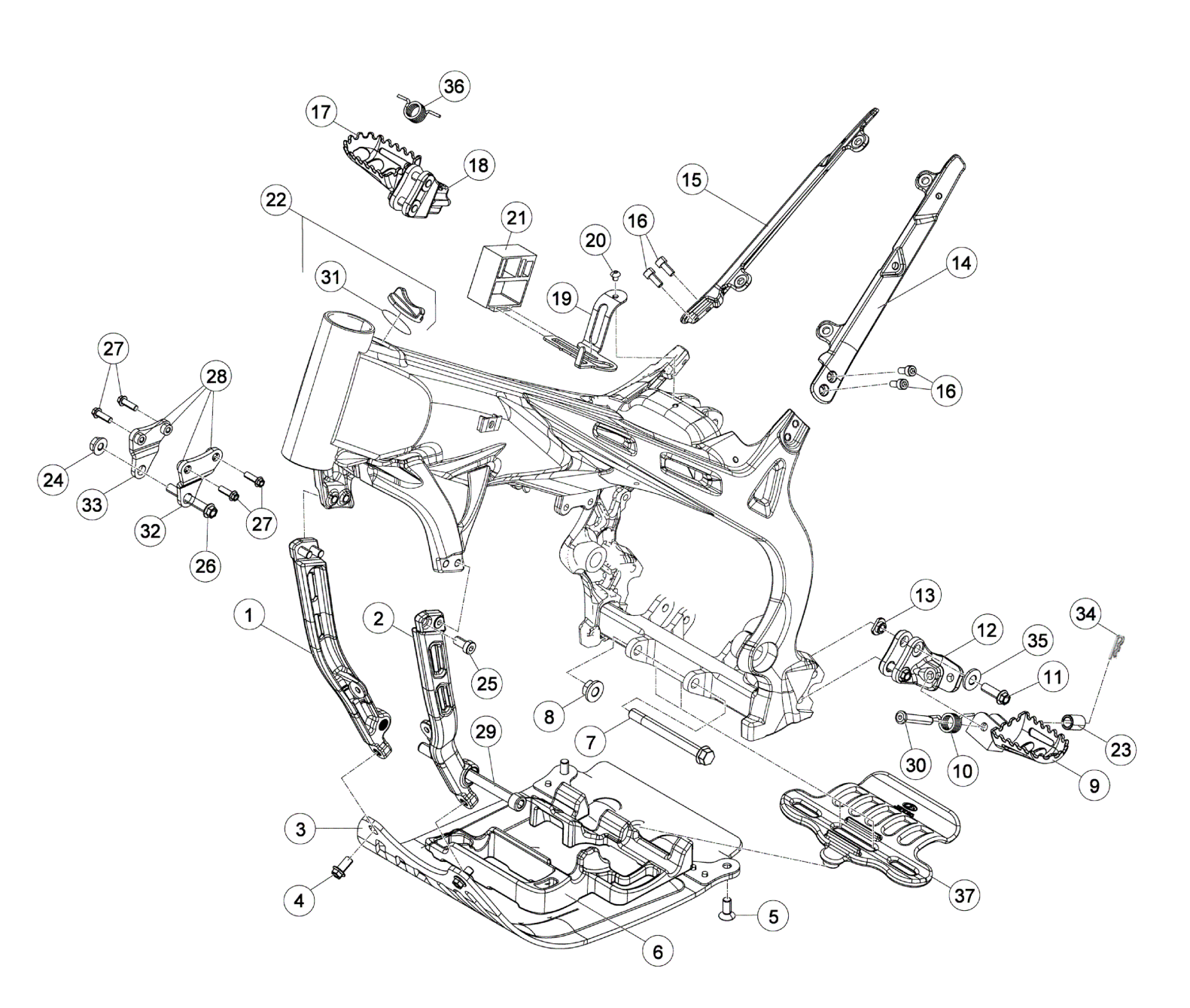 SUBFRAME - FOOTRESTS