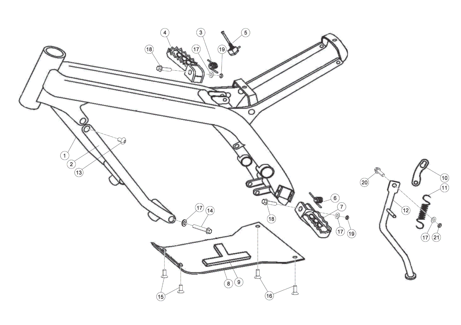 FRAMEPARTS - FOOTRESTS