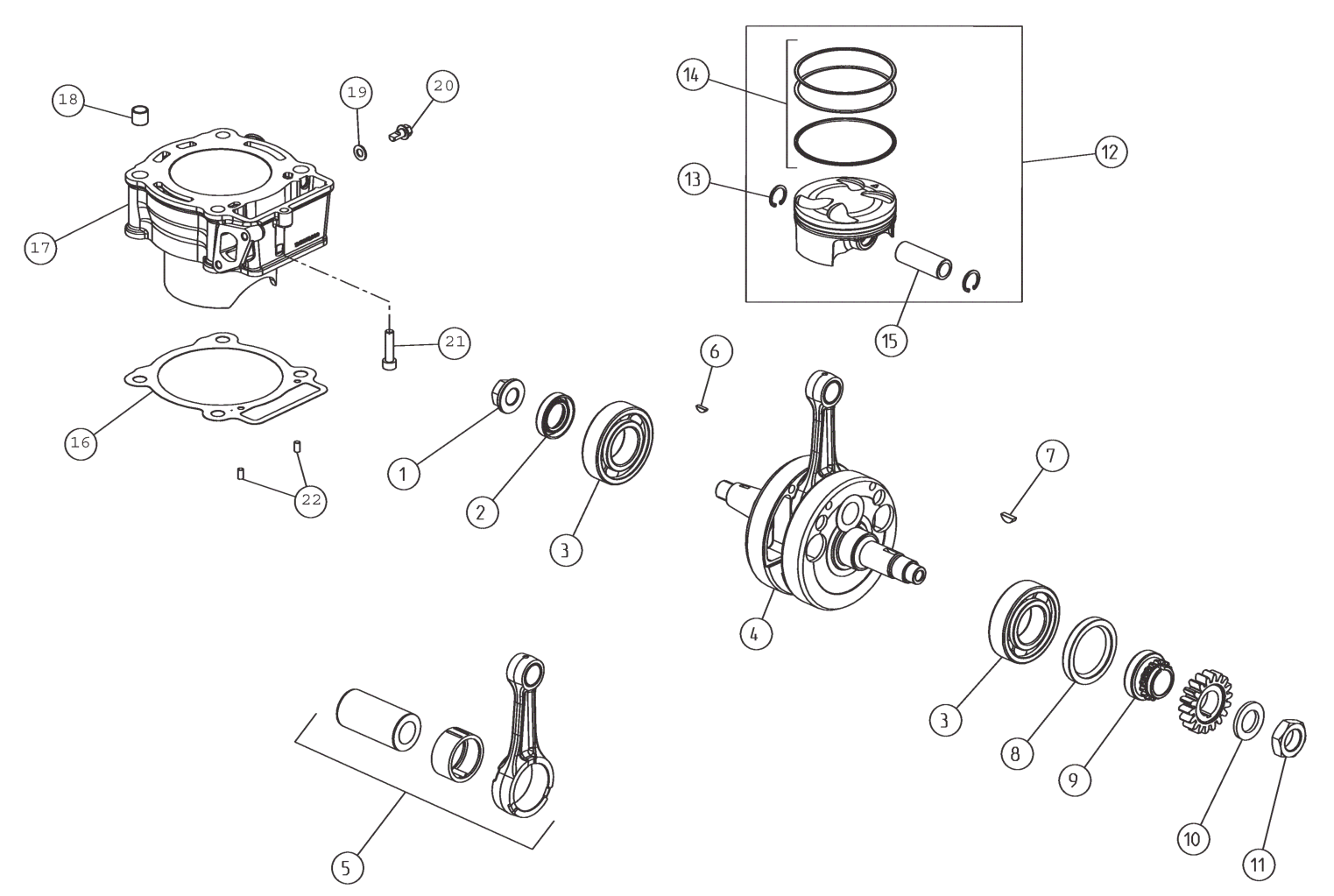 CRANKSHAFT - CYLINDER