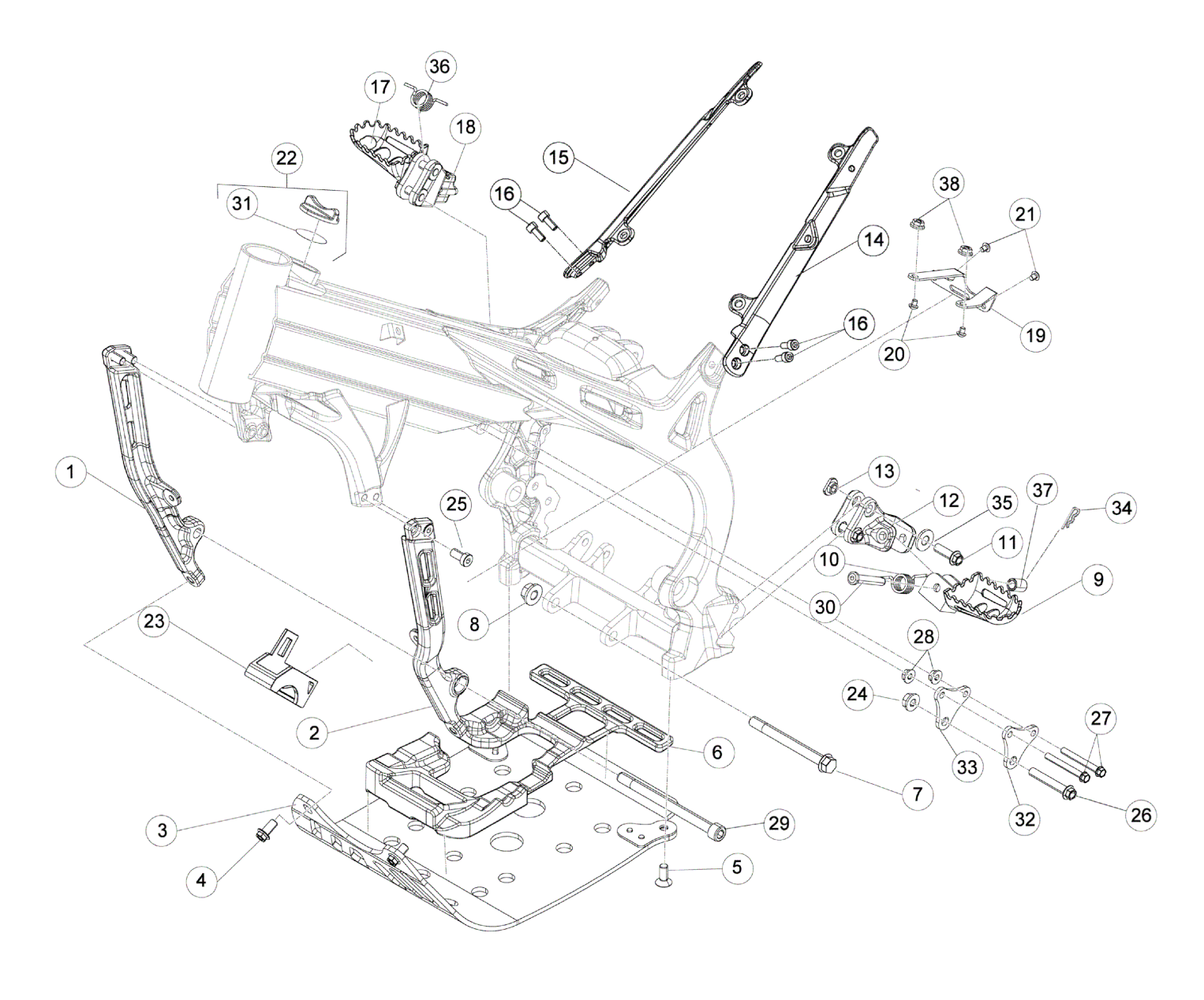 SUBFRAME - FOOTRESTS