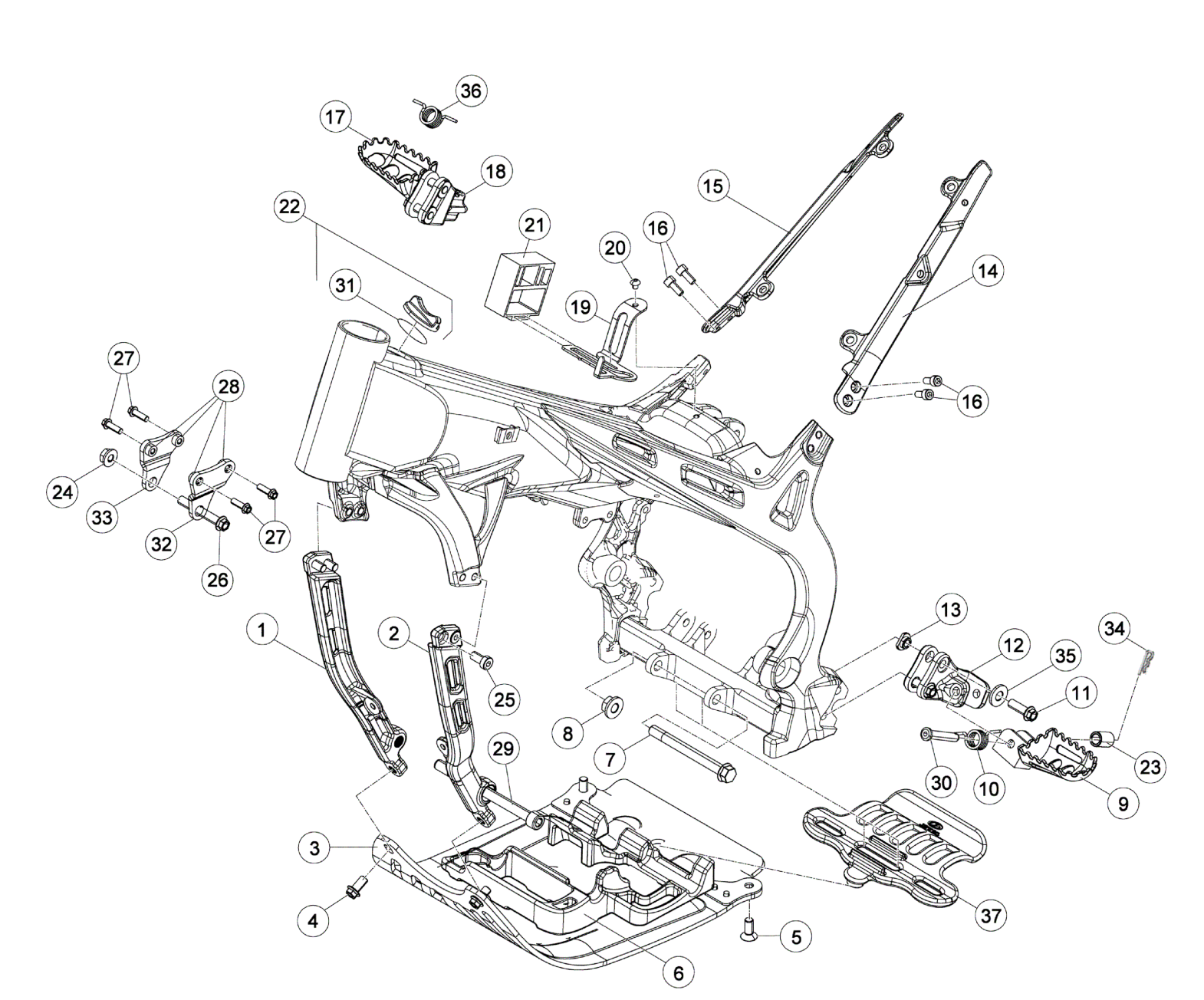 SUBFRAME - FOOTRESTS