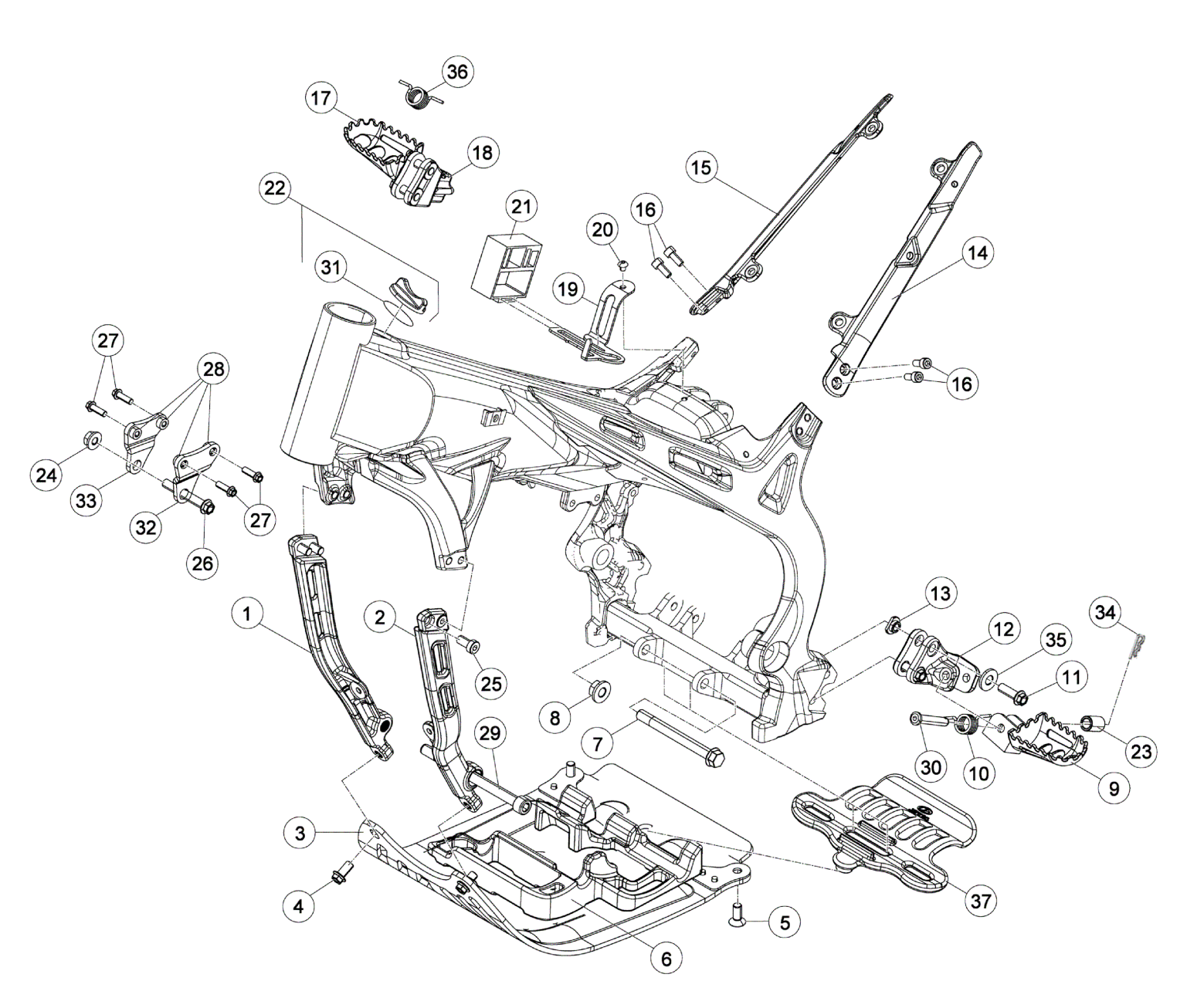 SUBFRAME - FOOTRESTS