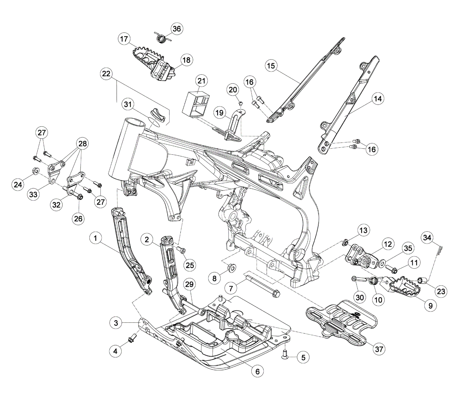 SUBFRAME - FOOTRESTS