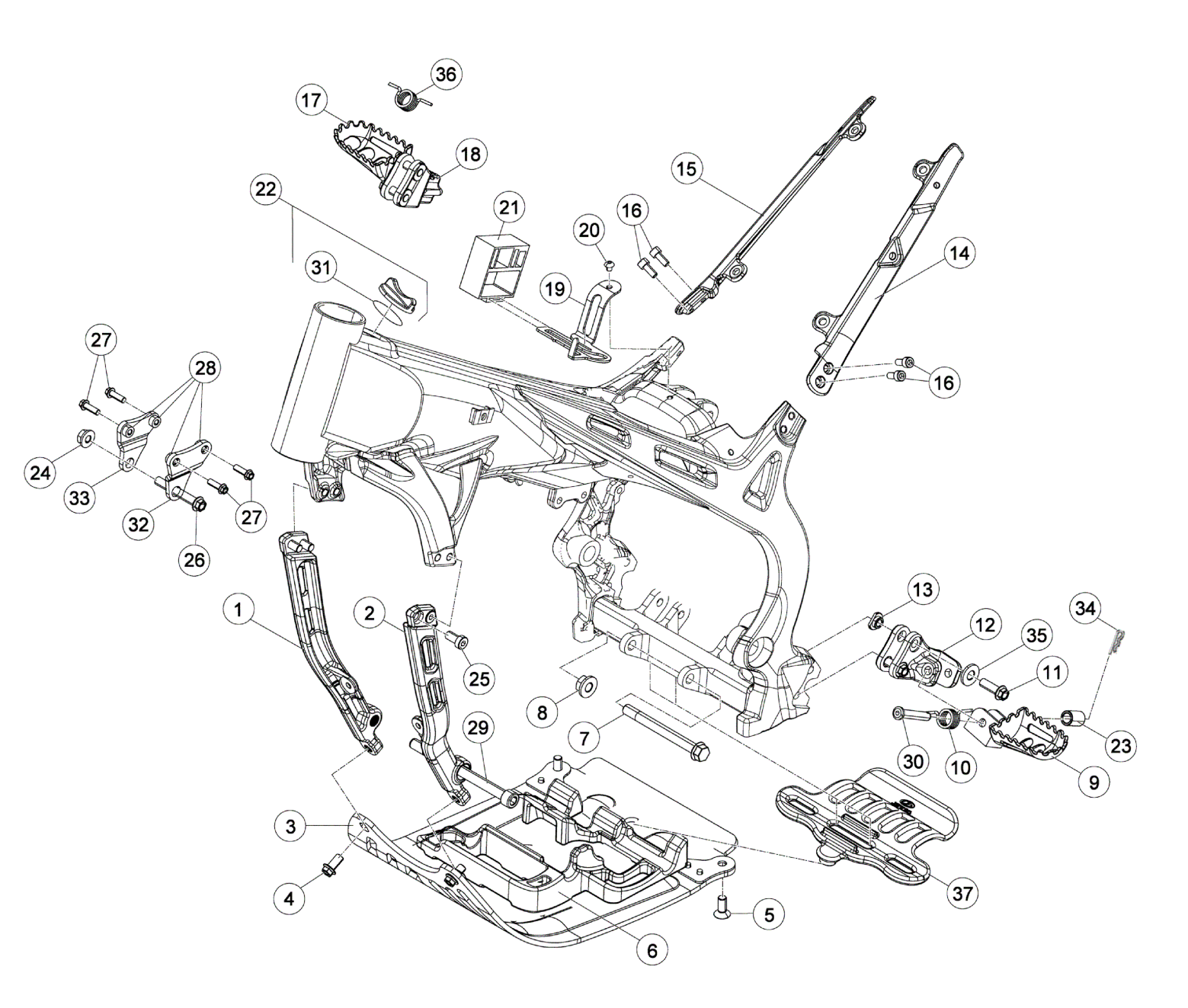 SUBFRAME - FOOTRESTS