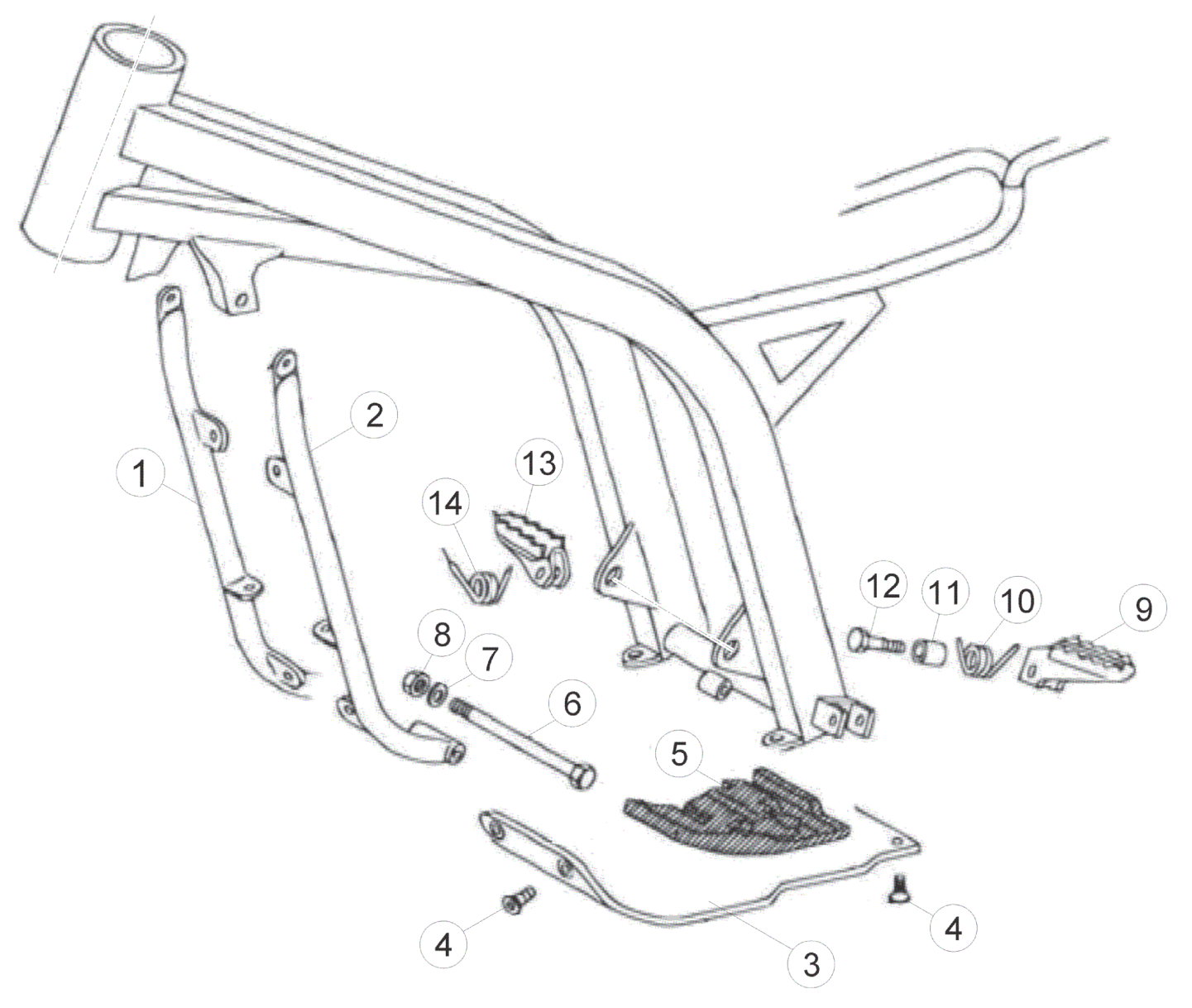 FRAMEPARTS - FOOTRESTS