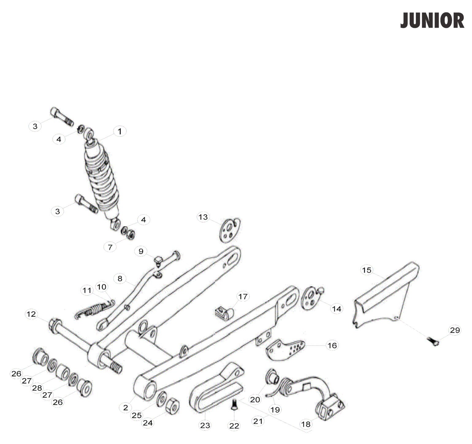REAR SWING ARM (JUNIOR)